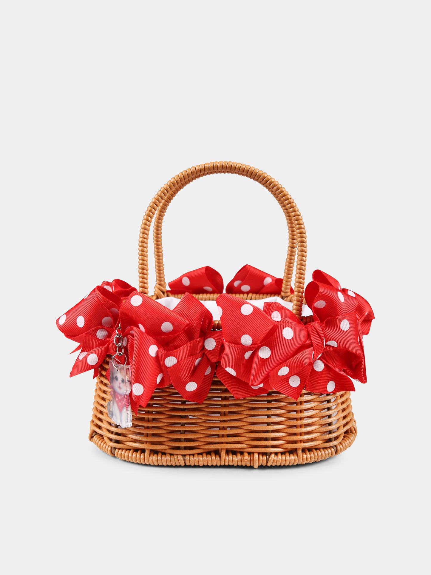 Borsa marrone per bambina con fiocchi,Monnalisa,39E007 5784 0003