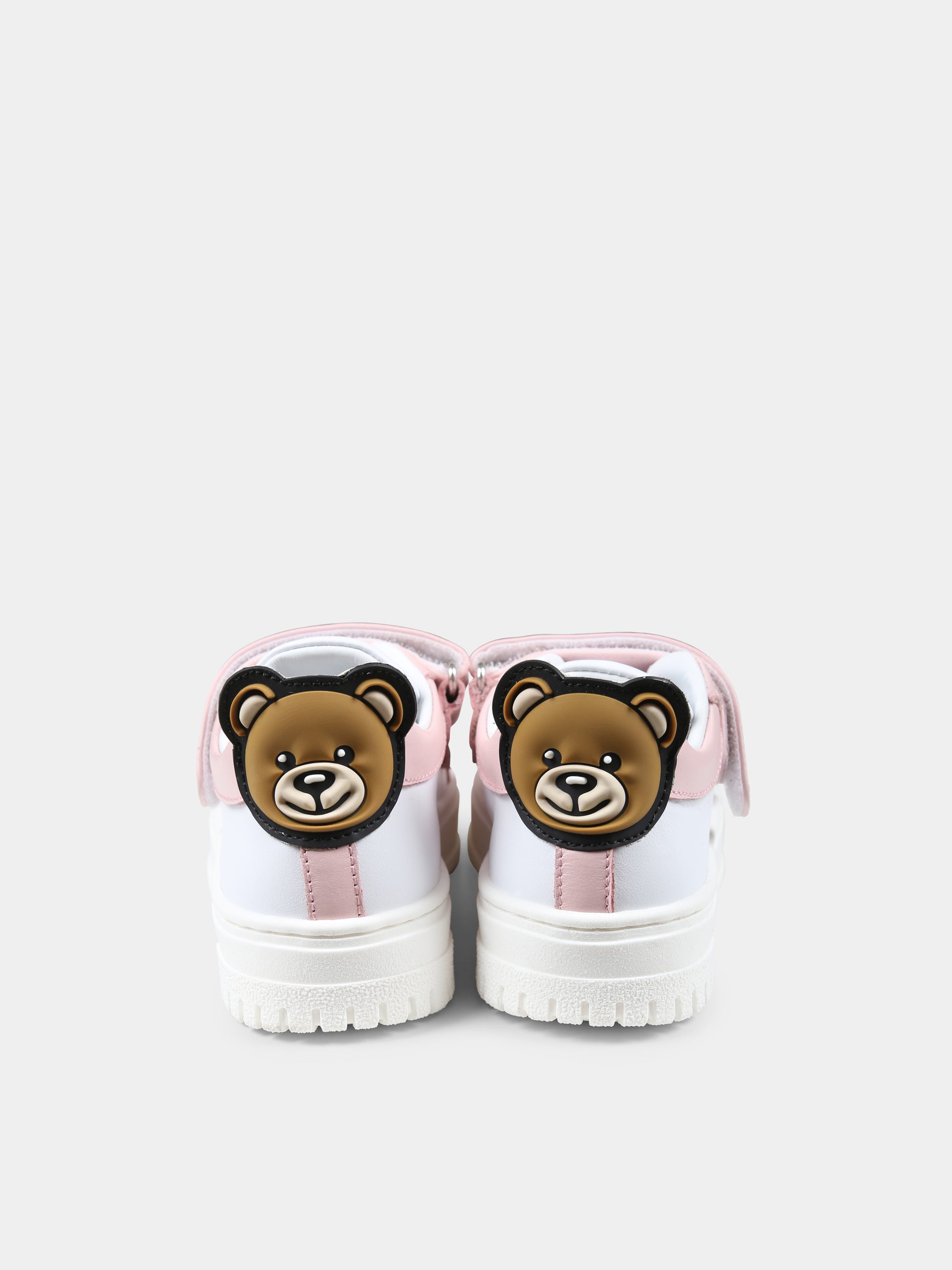 Sneakers bianche per neonata e bambina con Teddy Bear,Moschino Kids,80480 2