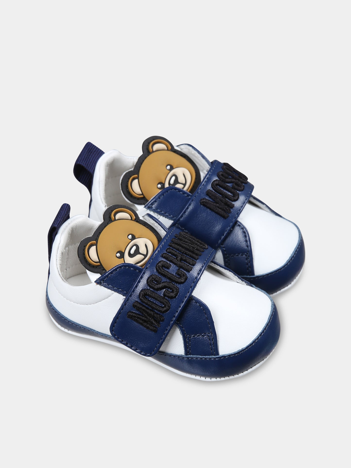Sneakers blu per neonato con Teddy Bear,Moschino Kids,80398 3