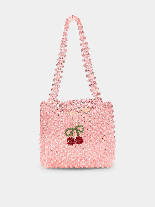 Borsa rosa per bambina con ciliegie