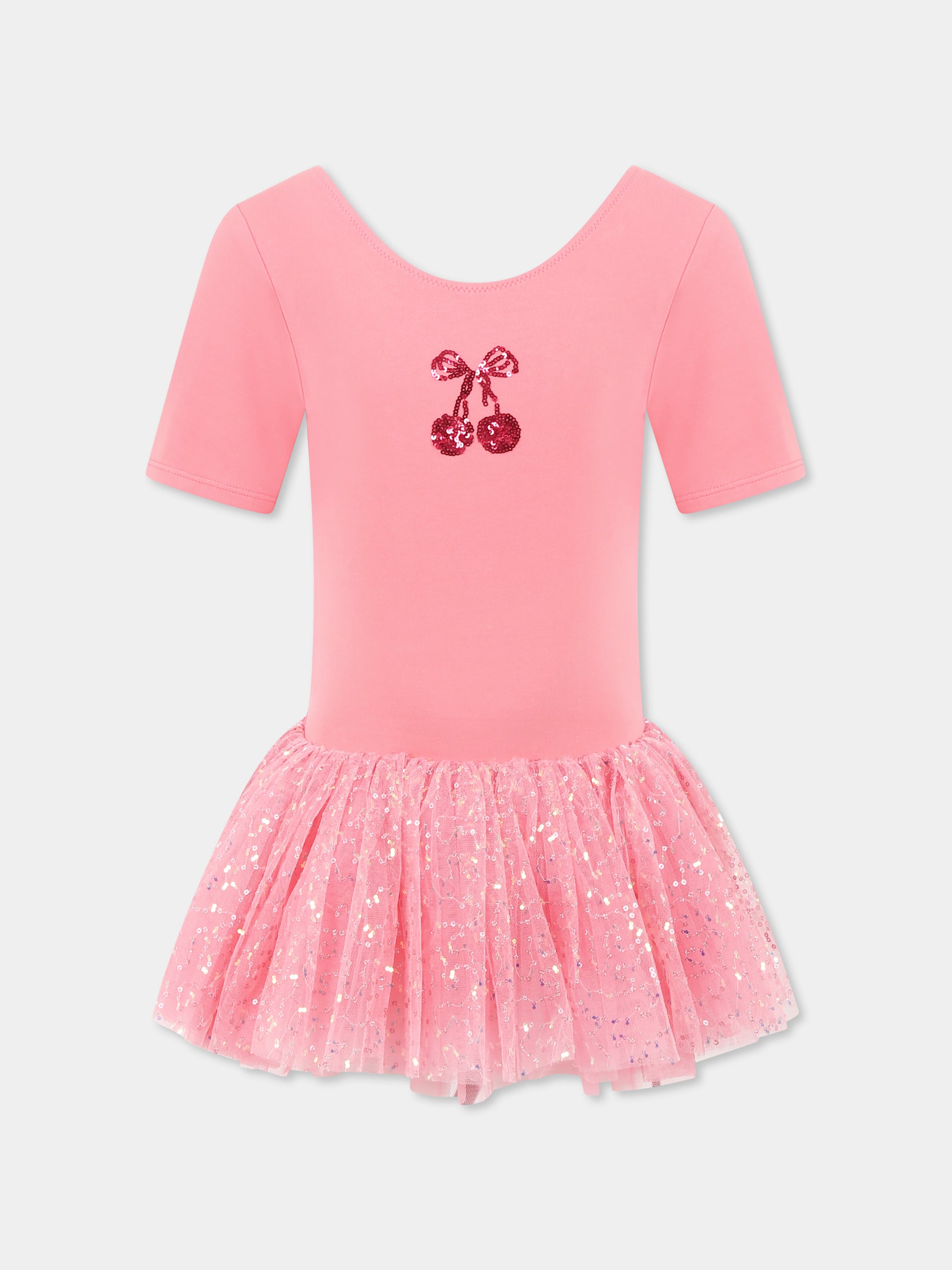 Vestito rosa per bambina con ciliegie,Konges Sløjd,KS102647 STRAWBERRY ICE