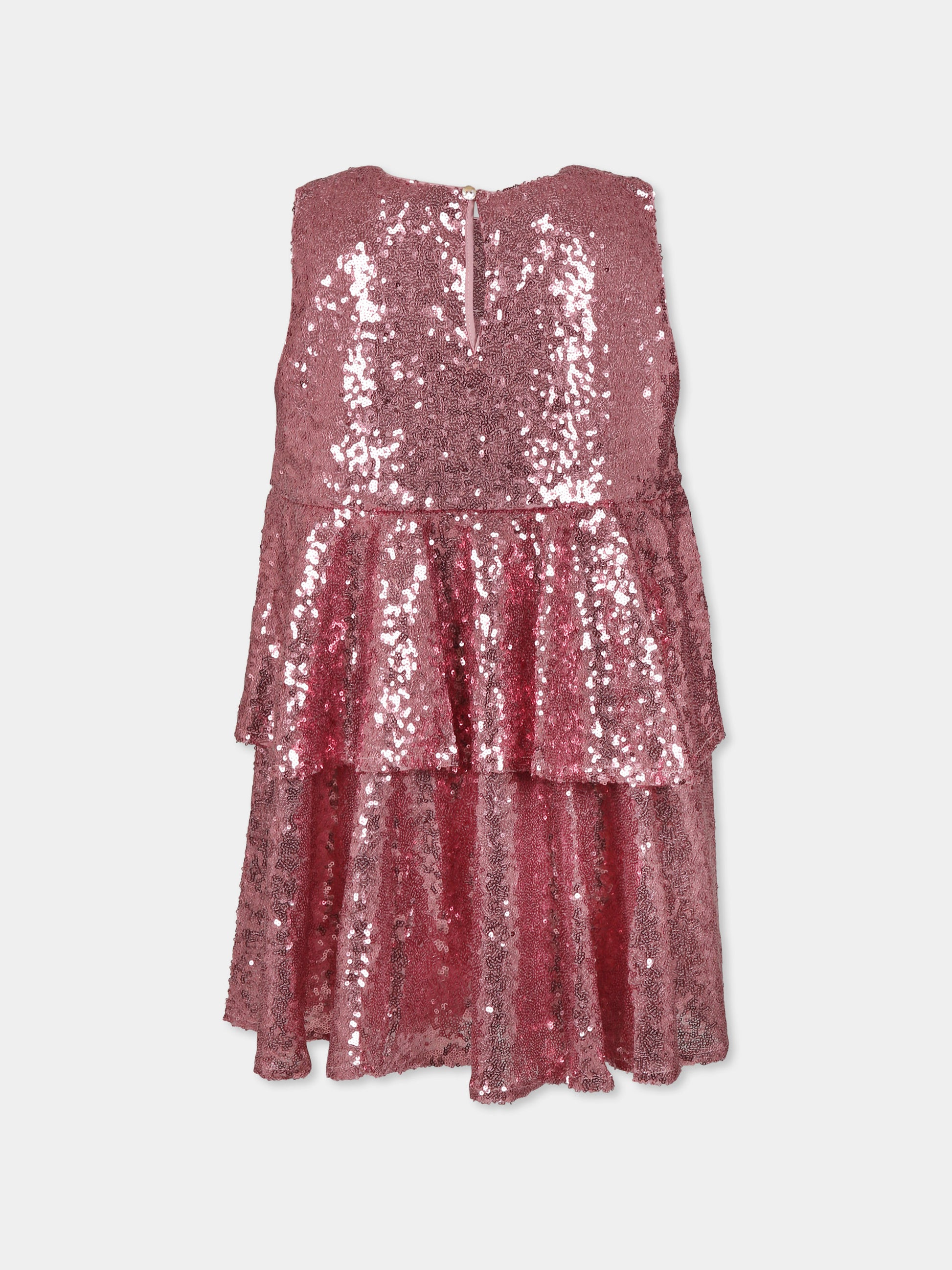 Vestito rosa per bambina con paillettes,Konges Sløjd,KS102203 MELLOW ROSE