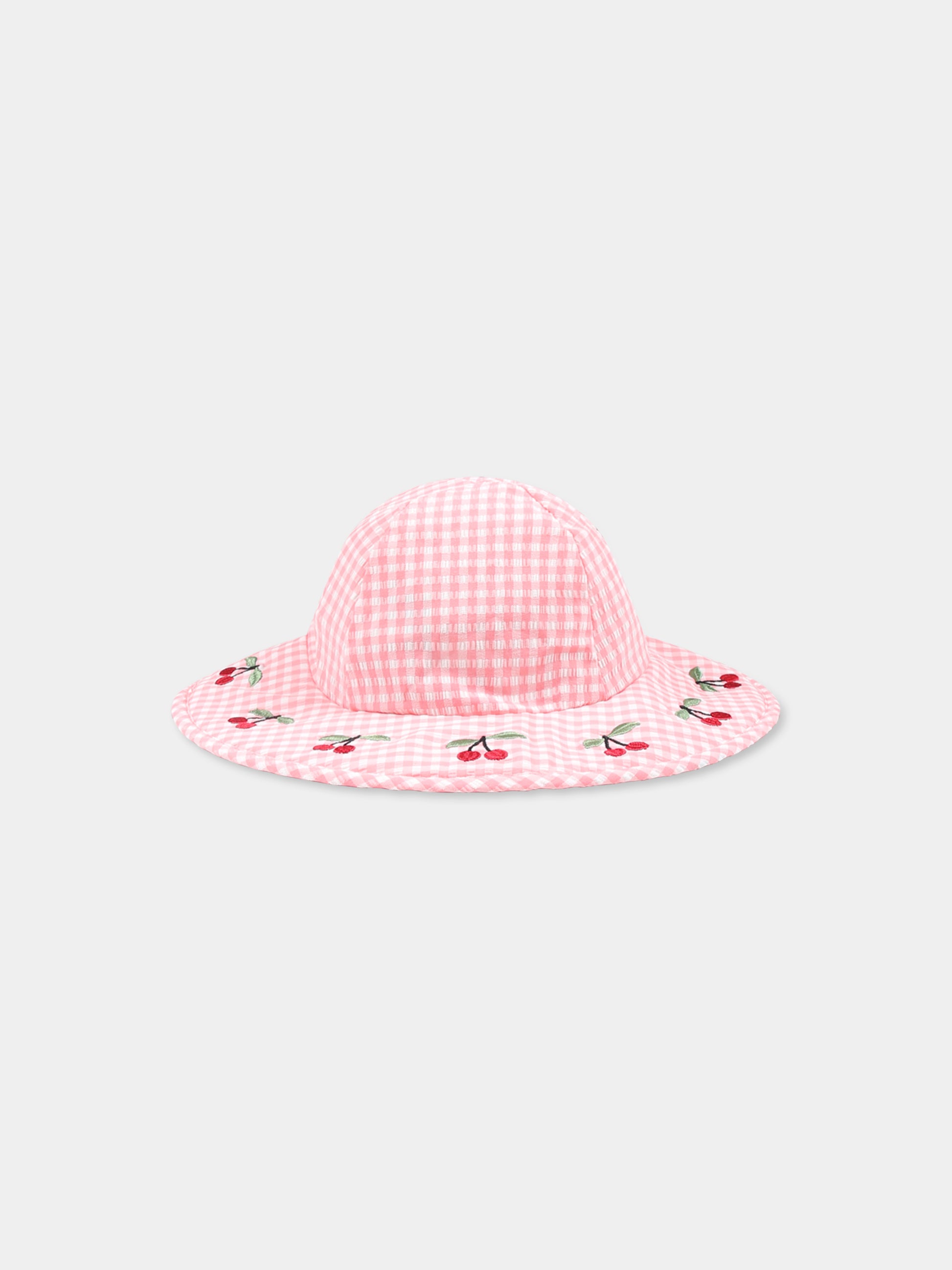 Cloche rosa per bambina con ciliegie,Konges Sløjd,KS102493 GERANIUM PINK