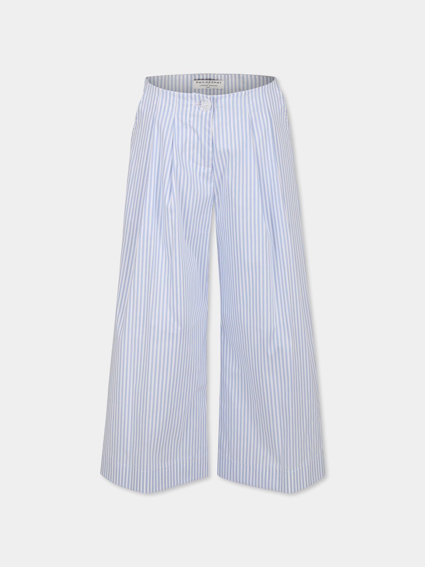 Pantaloni celesti per bambina con logo,Philosophy,I1E414 5146 P152