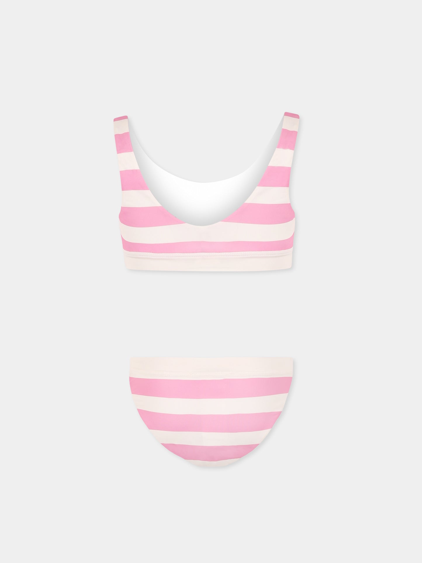 Bikini rosa per bambina con logo