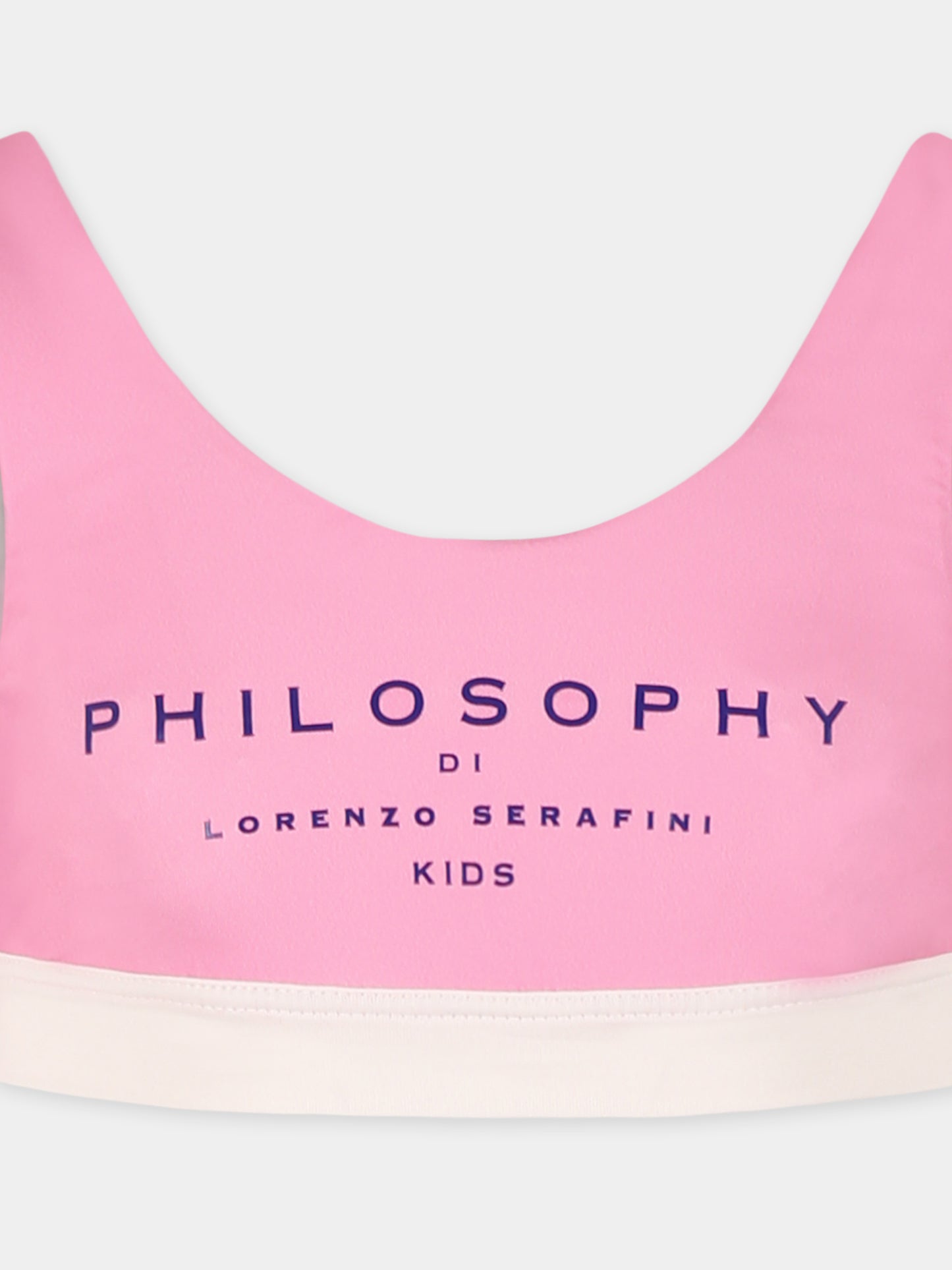 Bikini rosa per bambina con logo