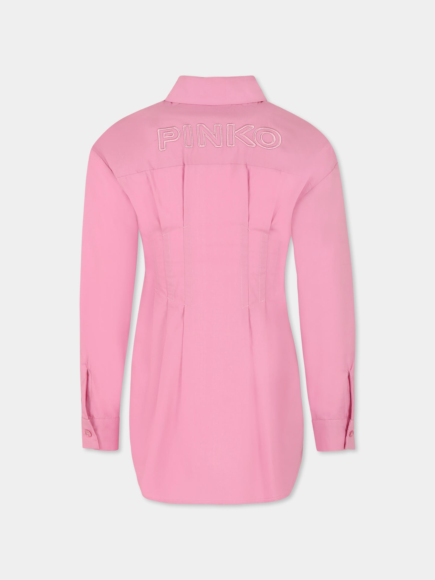 Vestito rosa per bambina con logo,Pinko,KFAB009 0 CA101 C038