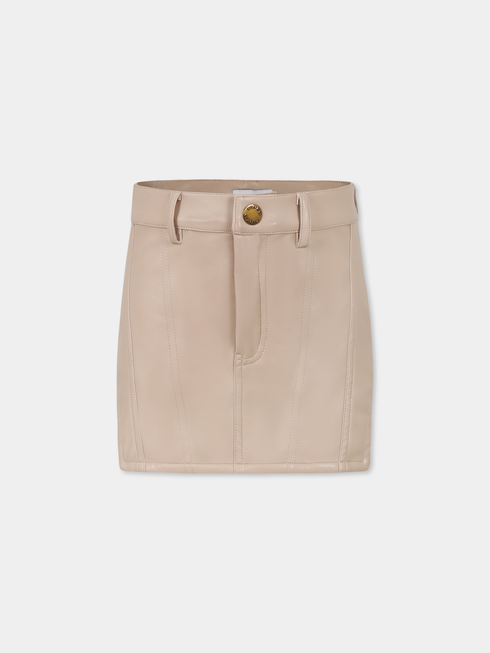 Gonna rosa per bambina con logo,Pinko,KFGO002 0 PE073 D701