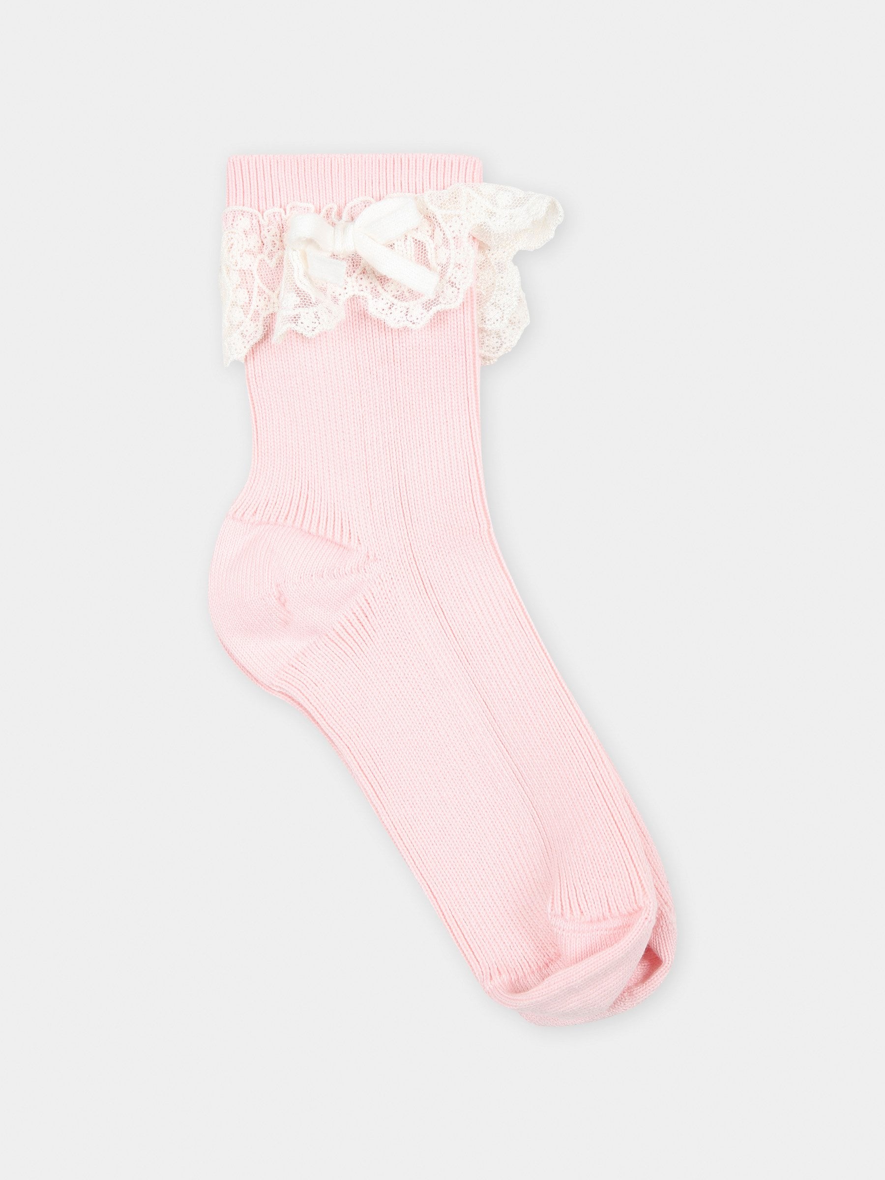 Set calzini multicolor per bambina con fiocco,Self-portrait,RS25 789 MU