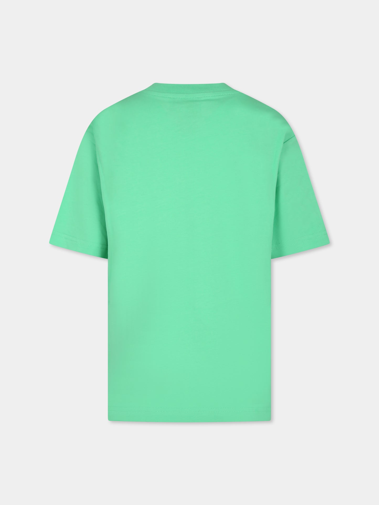 T-shirt verde per bambino con logo,Diesel,J01131 KYAR1 K575