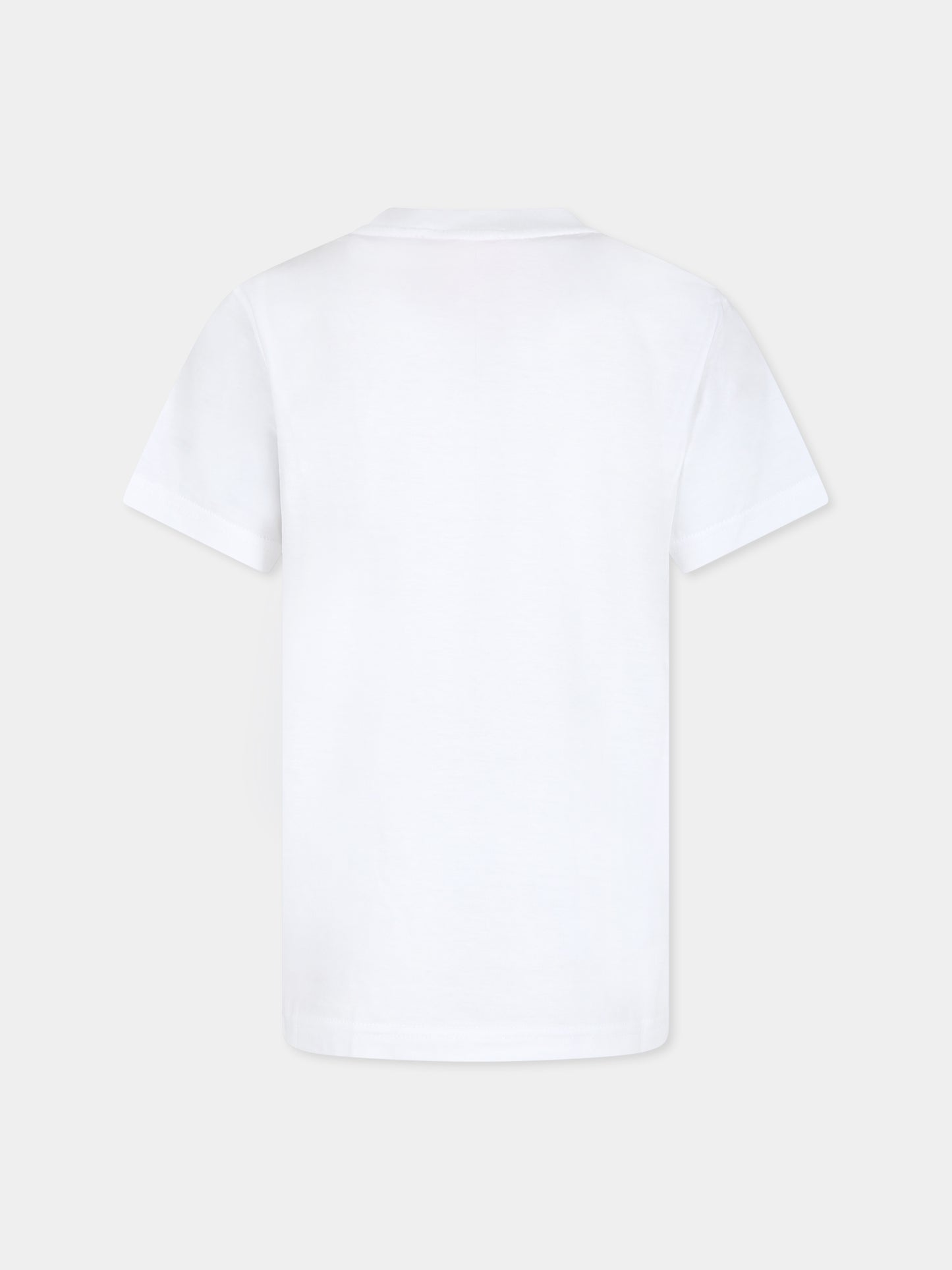 T-shirt bianca per bambino con logo,Diesel,J01776 00YI9 K100