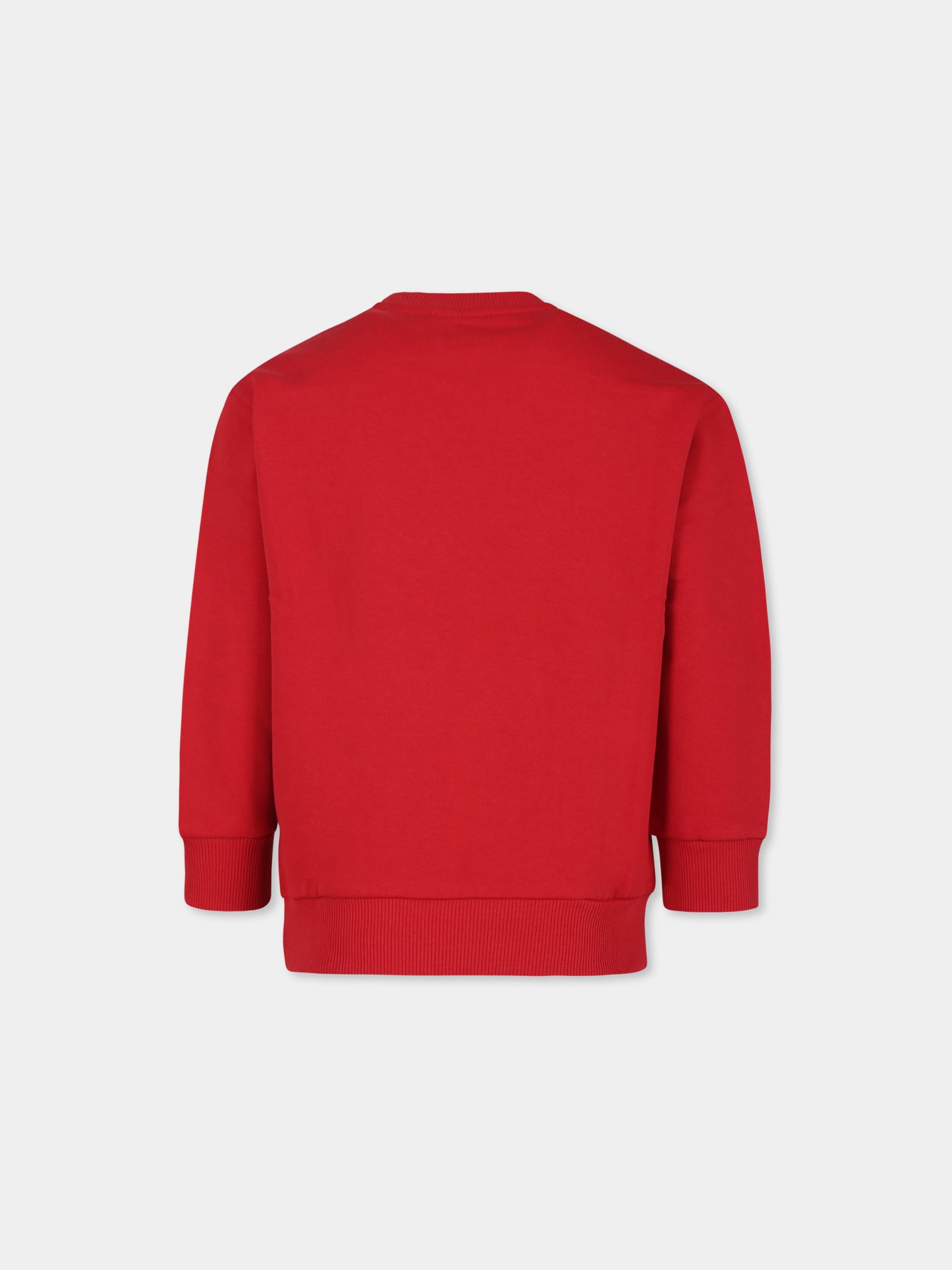 Felpa rossa per bambino con logo,Diesel,J01543 KYAVF K407