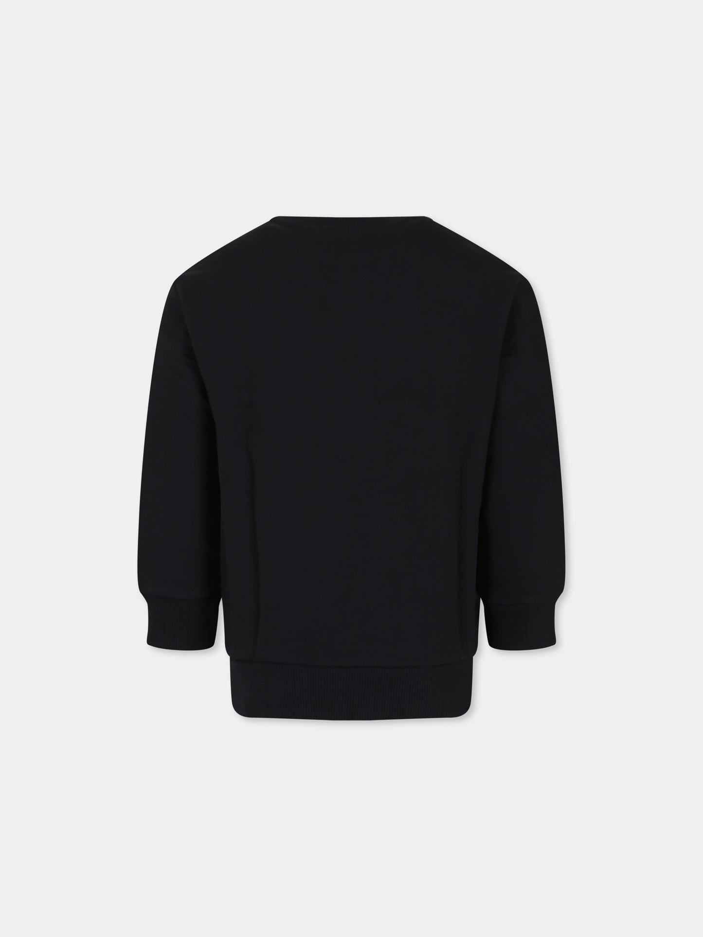 Felpa nera per bambino con logo,Diesel,J01543 KYAVF K900