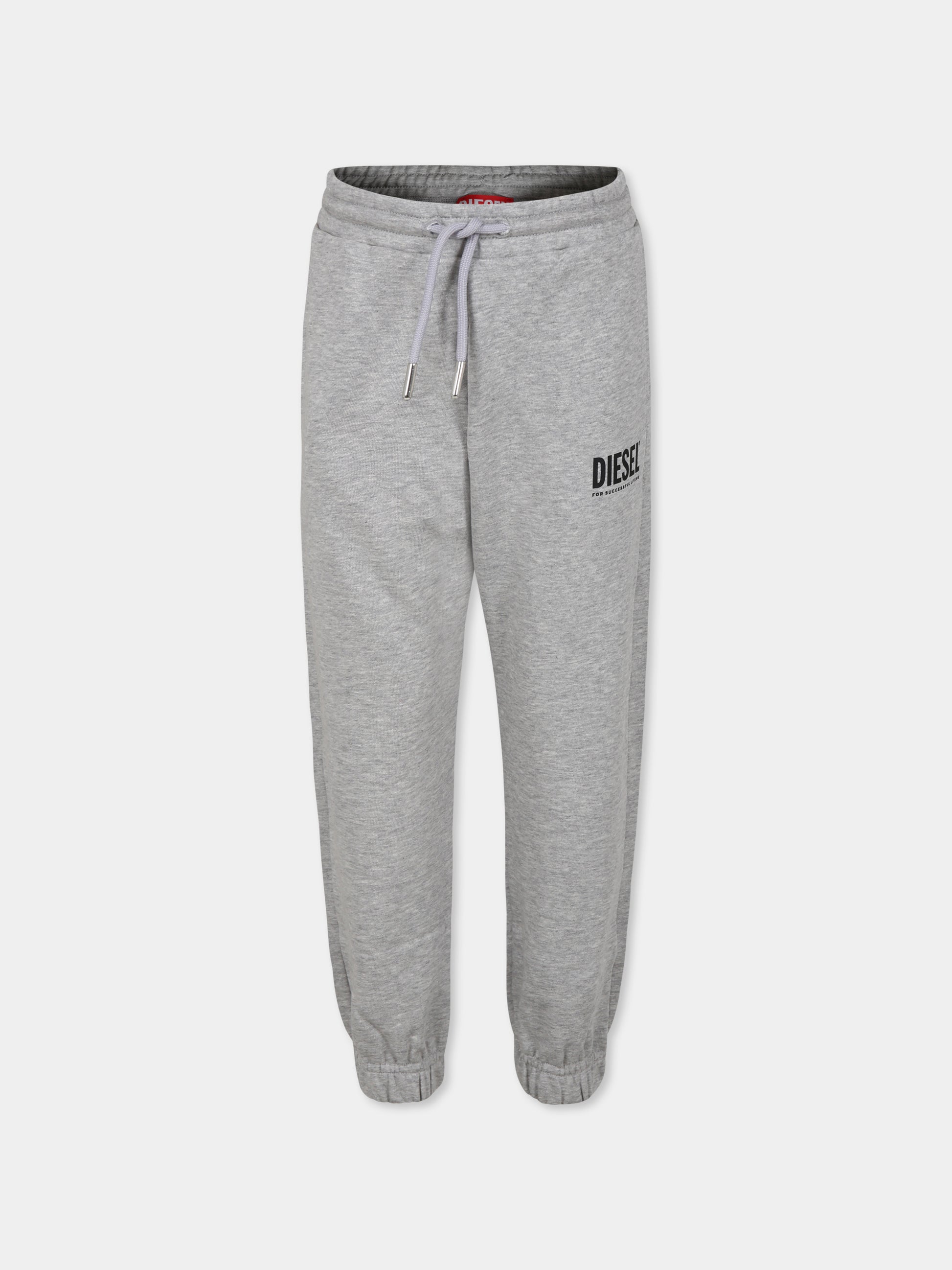 Pantaloni grigi per bambino con logo,Diesel,J01544 KYAVF K963