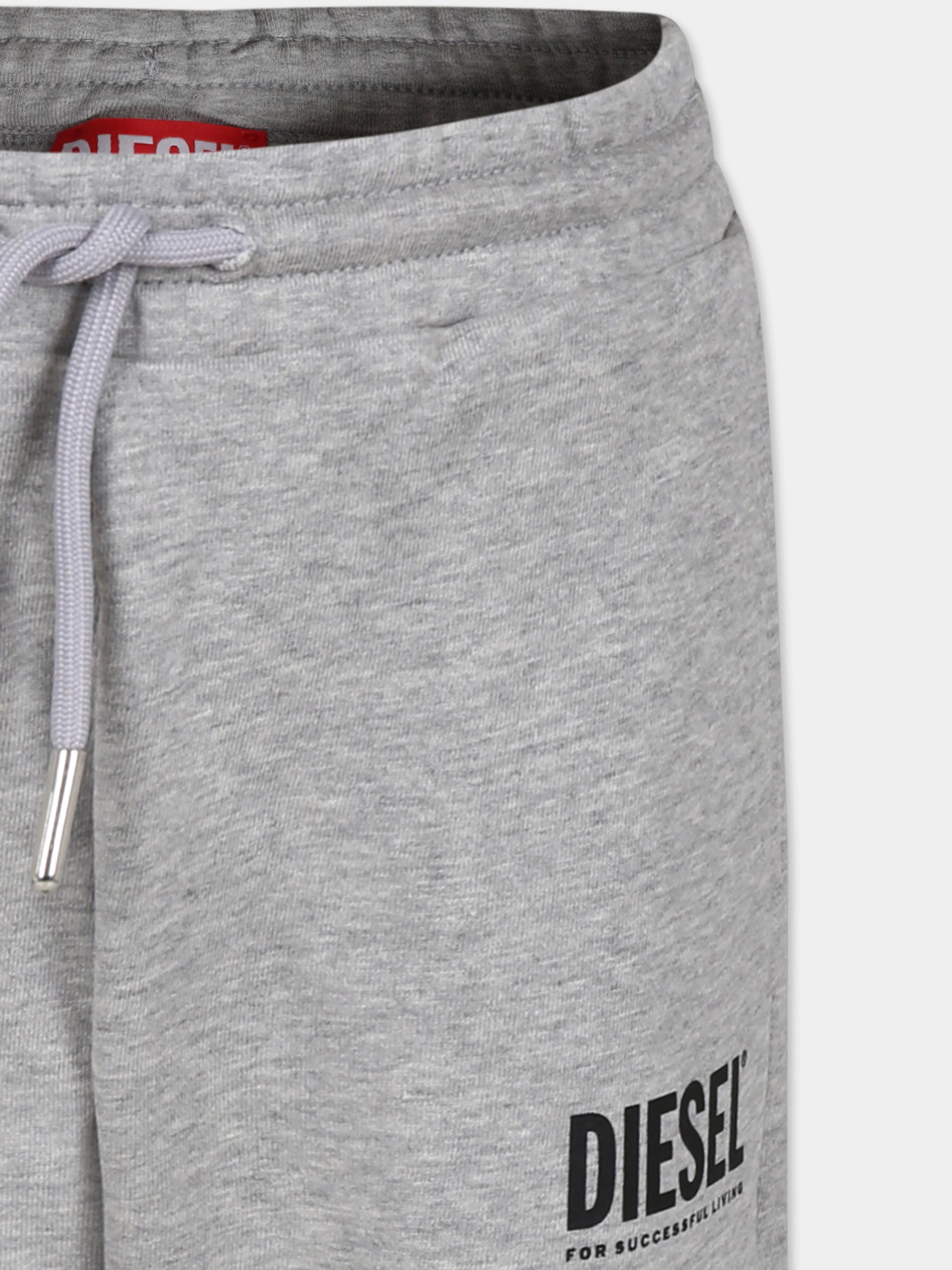 Pantaloni grigi per bambino con logo,Diesel,J01544 KYAVF K963