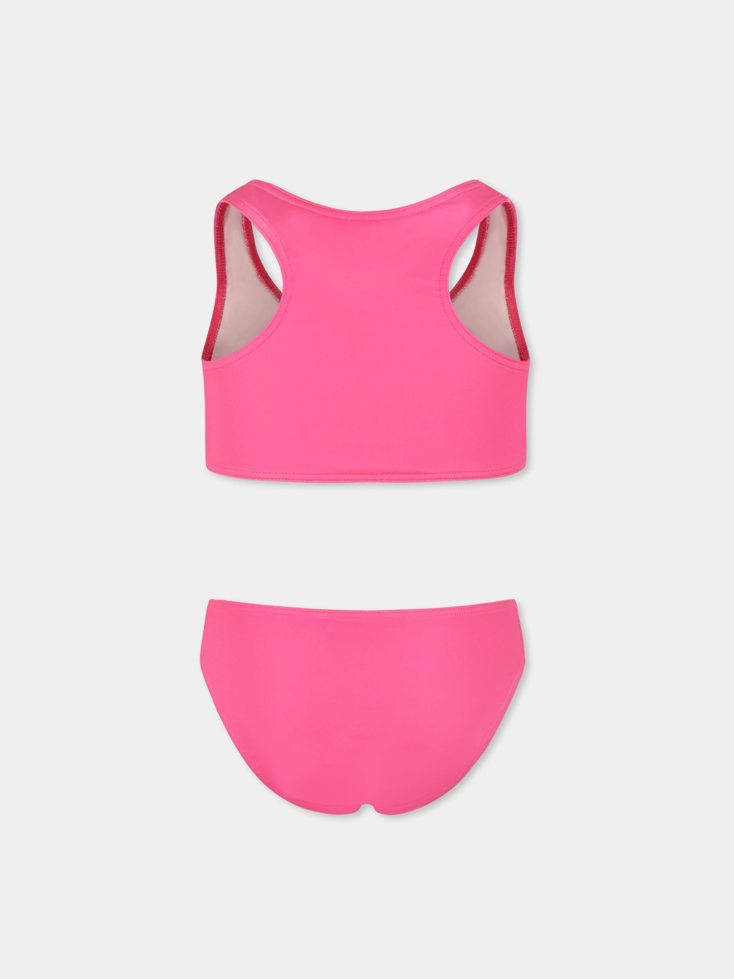 Bikini fucsia per bambina con Teddy Bear,Moschino Kids,HAL00P LKA00 50533