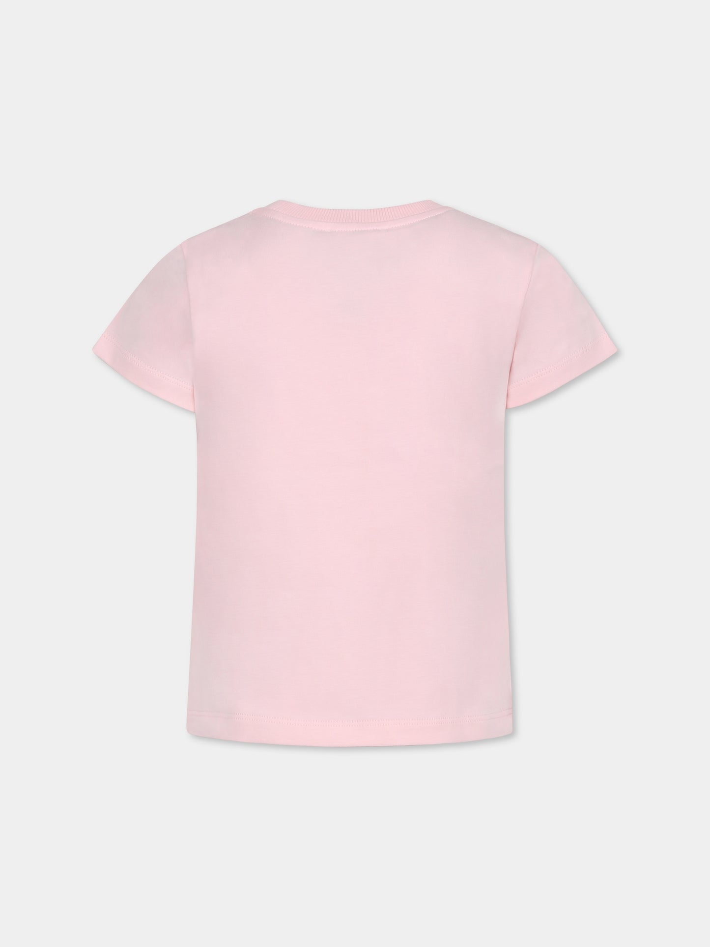 T-shirt rosa per bambina con Teddy Bear e cuore