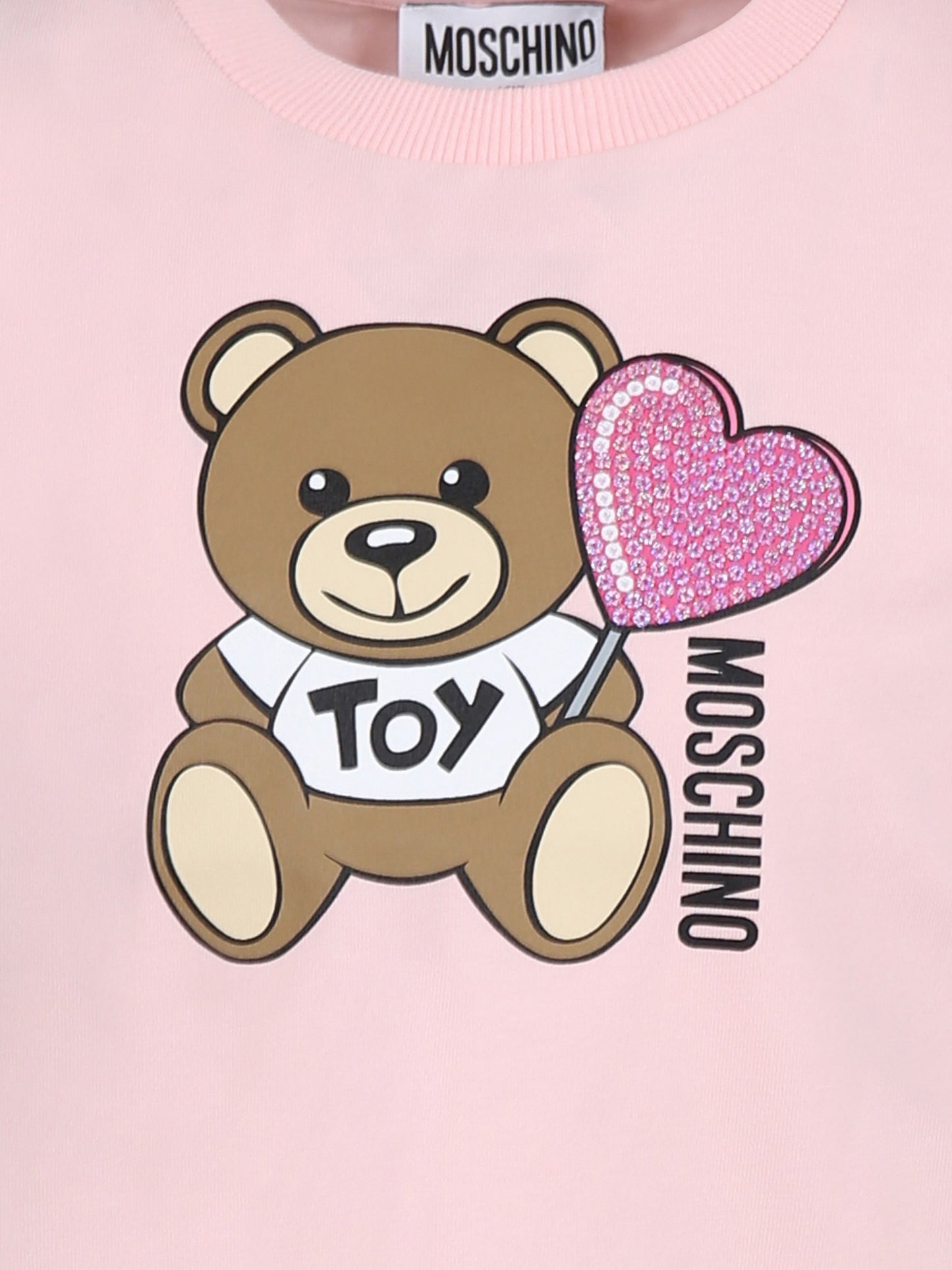 T-shirt rosa per bambina con Teddy Bear e cuore