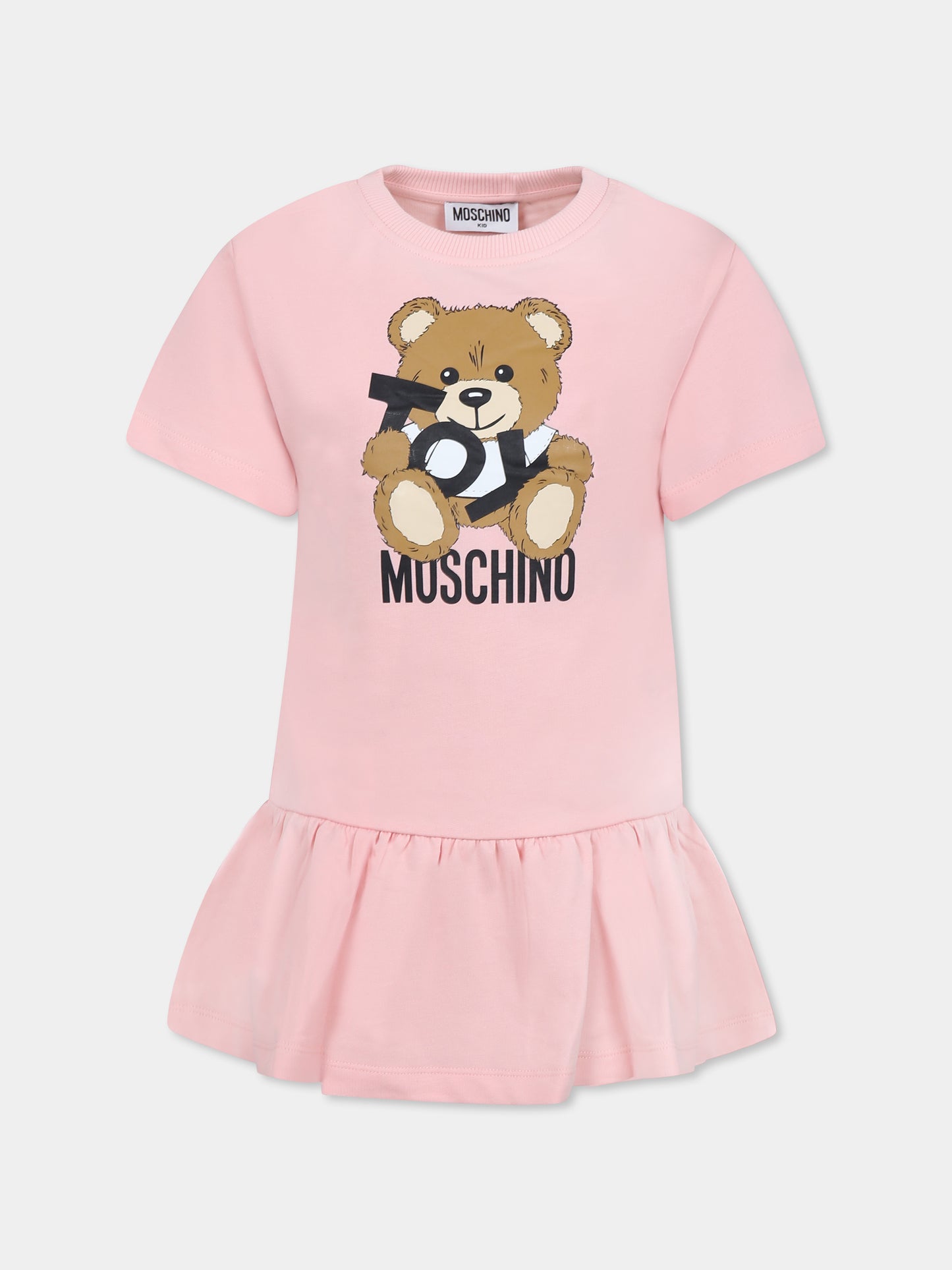 Vestito rosa per bambina con Teddy Bear