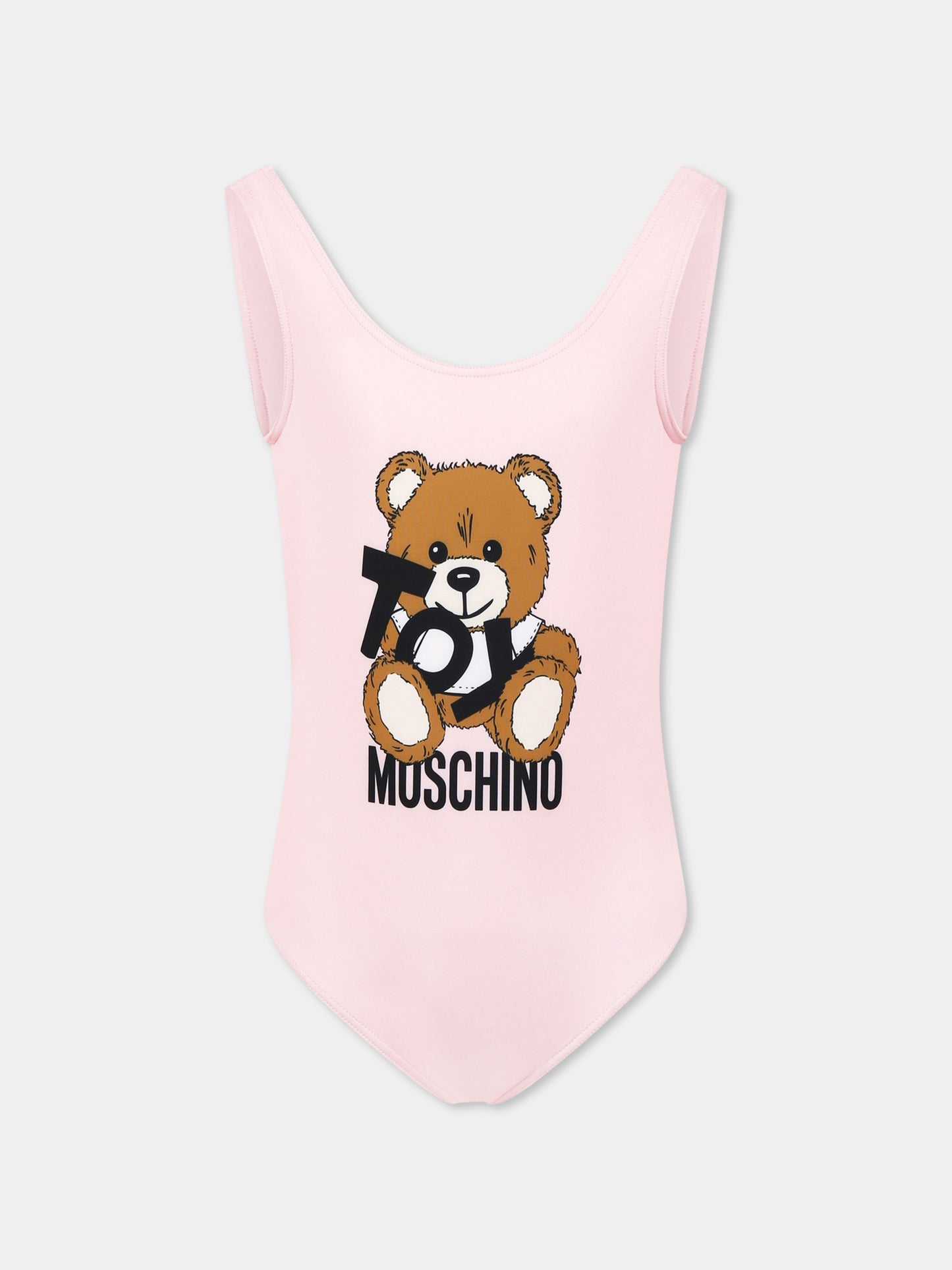 Costume intero rosa per bambina con Teddy Bear