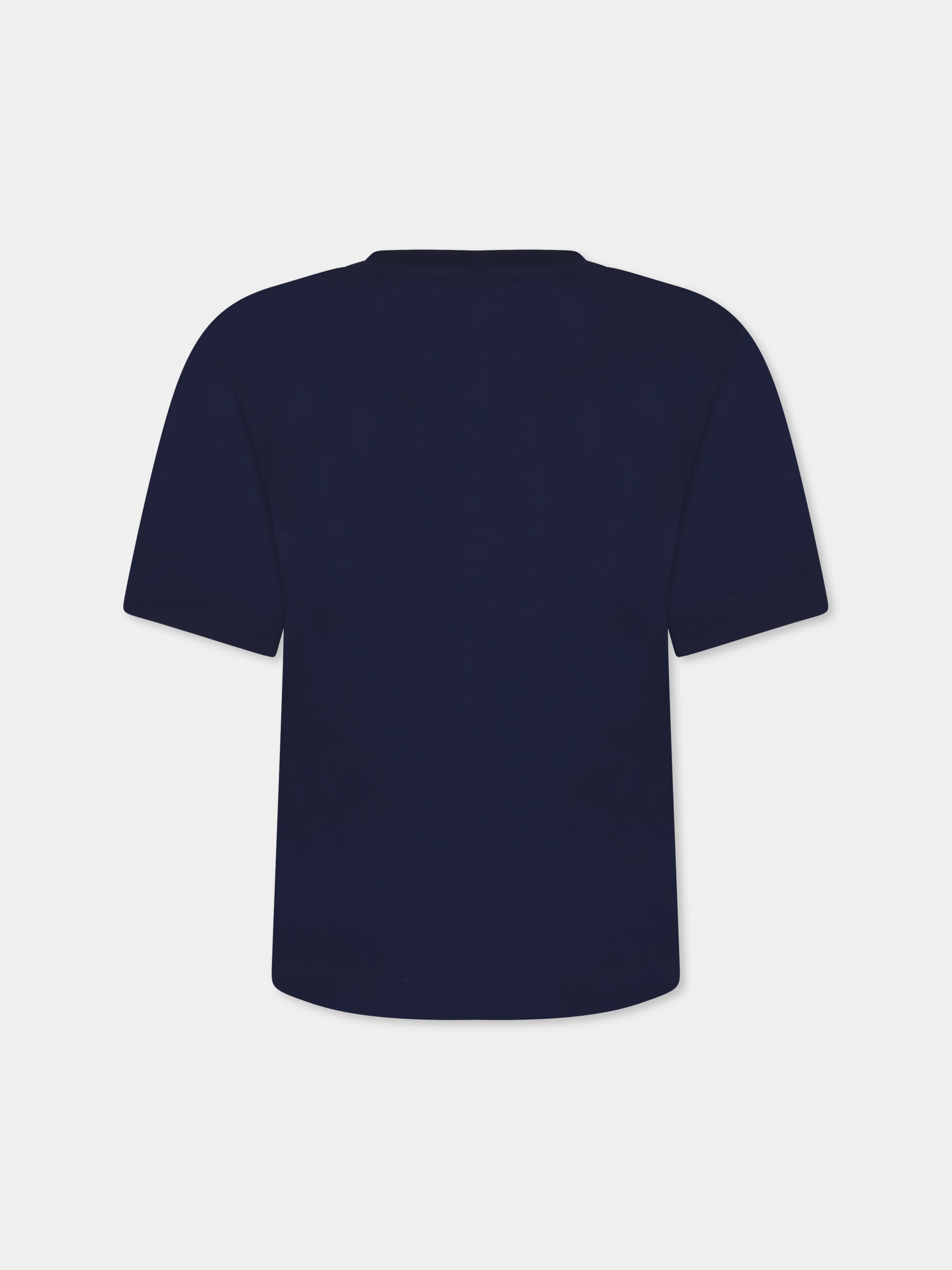 T-shirt blu per bambino con Teddy Bear,Moschino Kids,HPM050 LAA03 40016