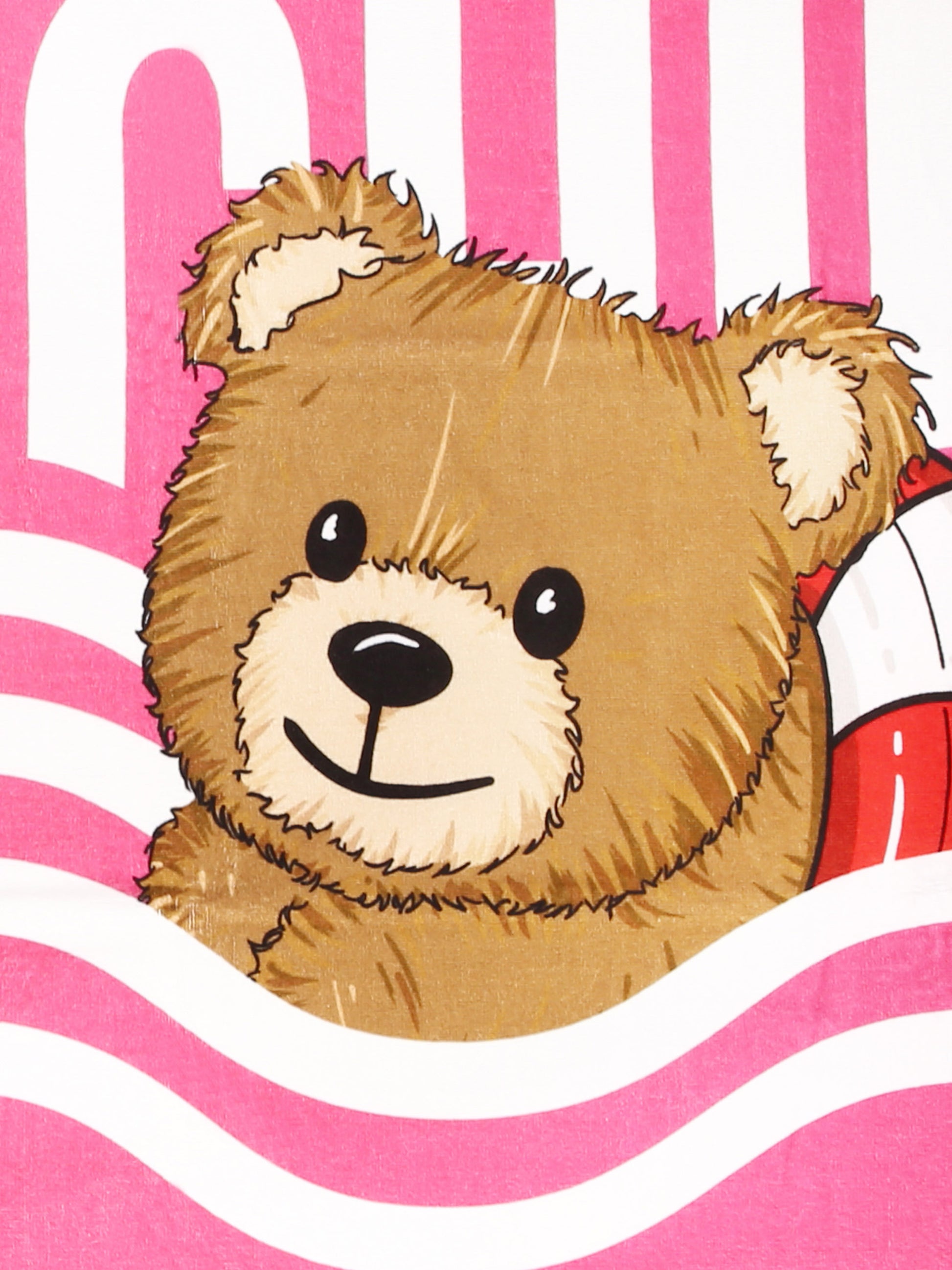 Telo mare fucsia per bambina con Teddy Bear,Moschino Kids,HSX01B LGA24 50533