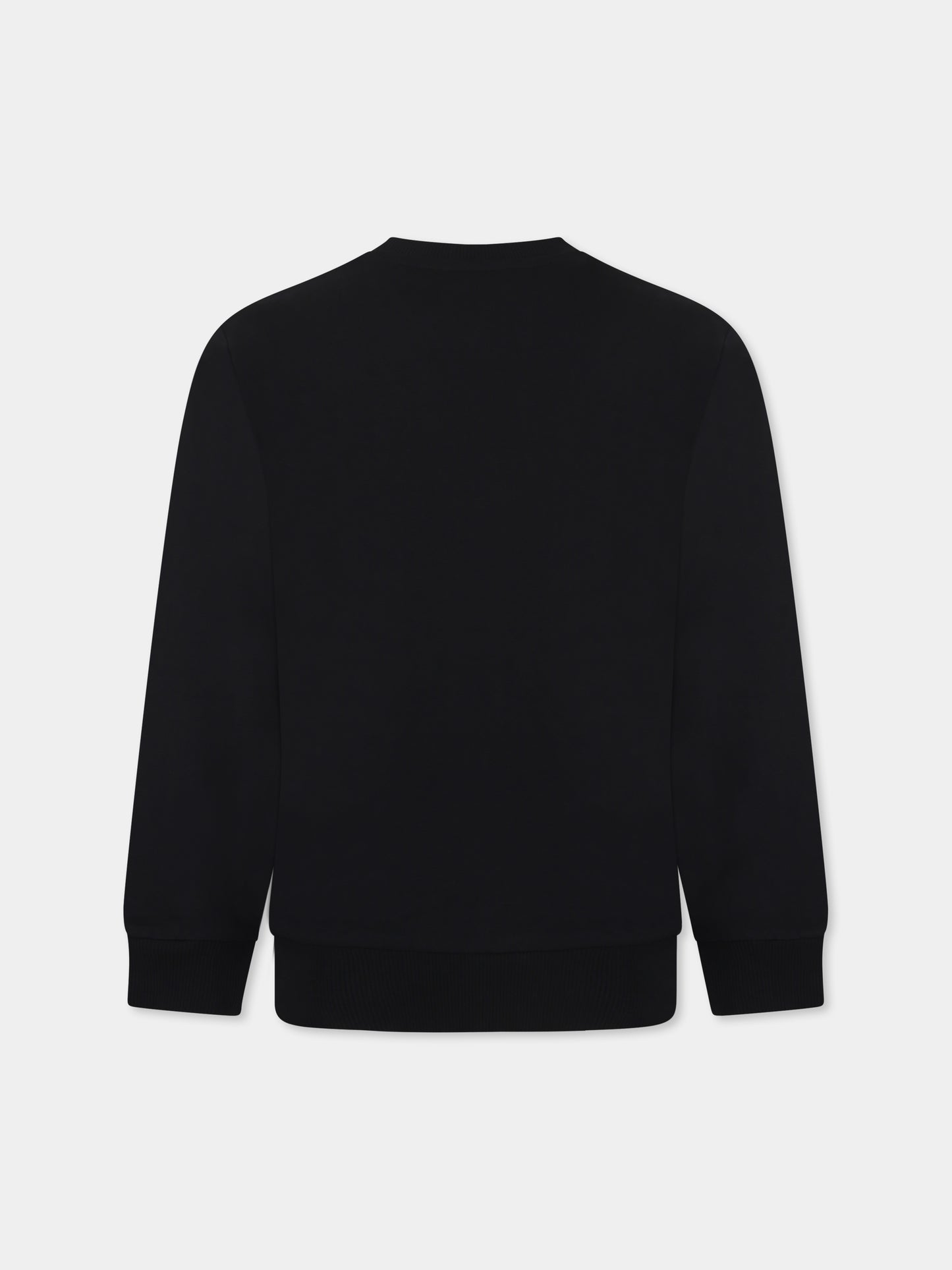 Felpa nera per bambini con logo,Moschino Kids,HUF094 LDA11 60100