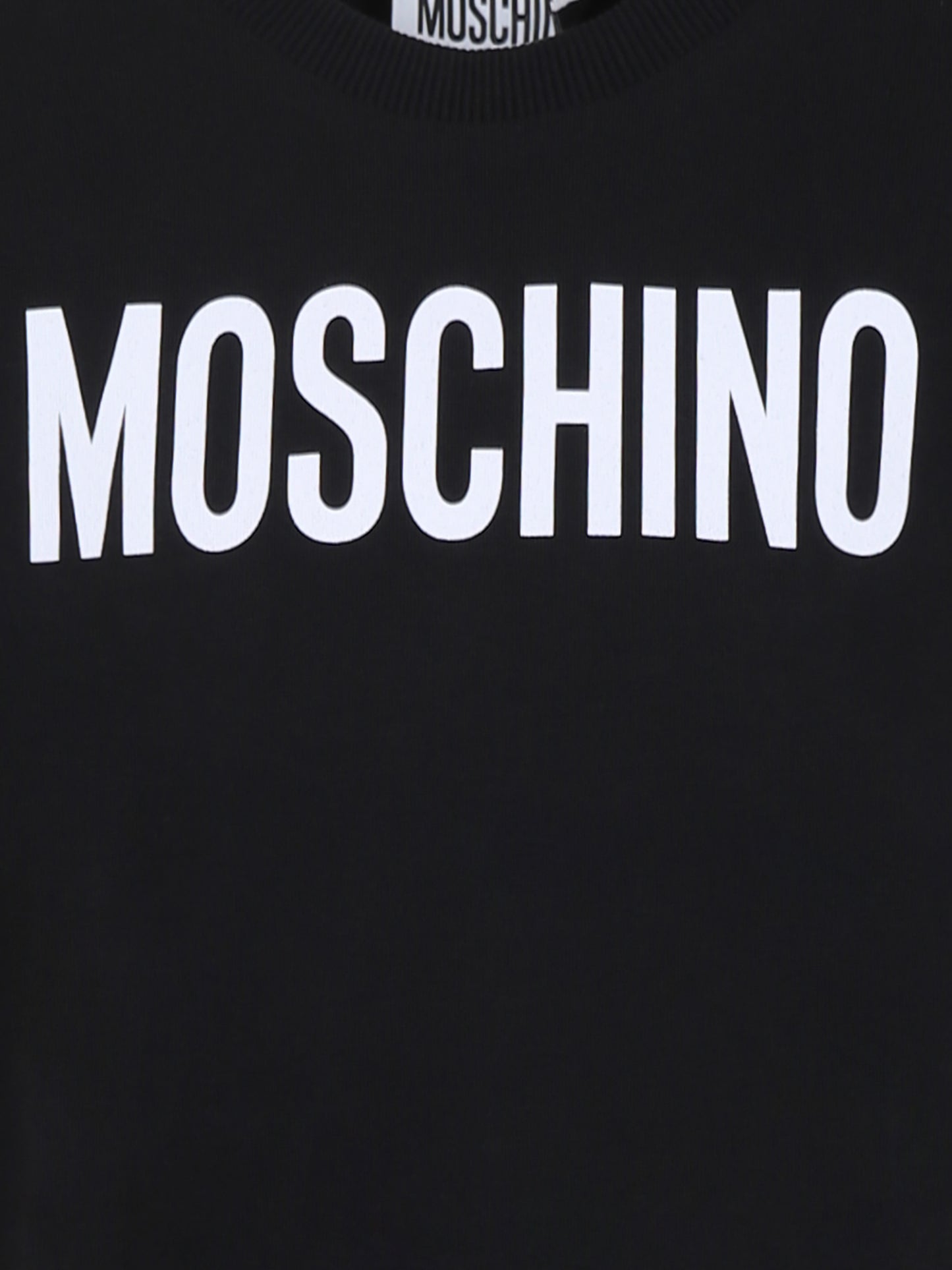 T-shirt nera per bambini con logo,Moschino Kids,HUM05C LBA10 60100