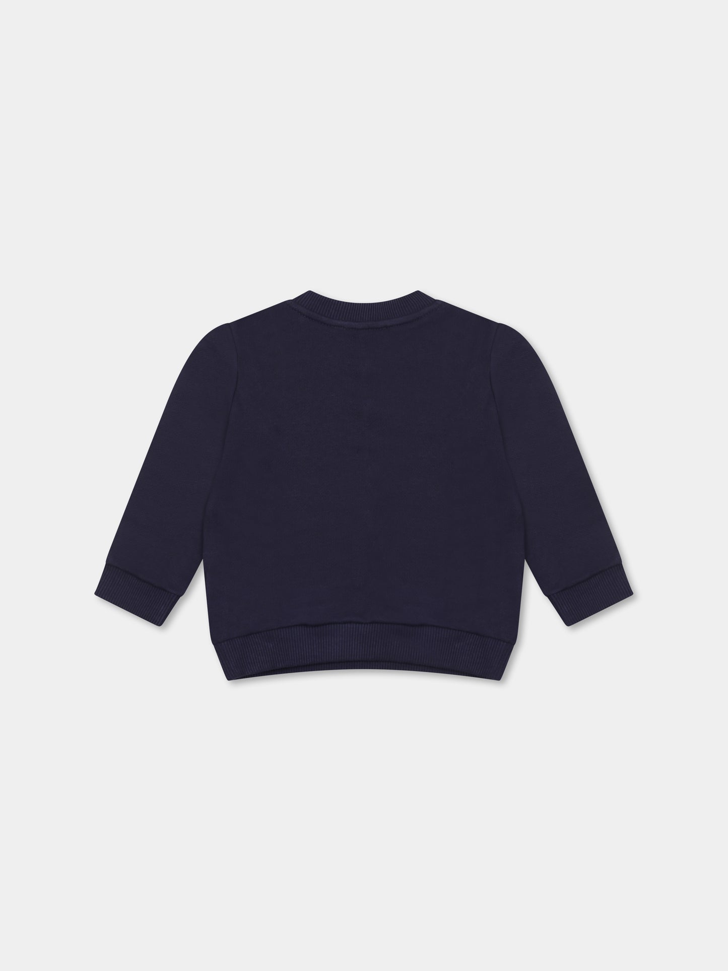 Felpa blu per neonati con tre Teddy Bears