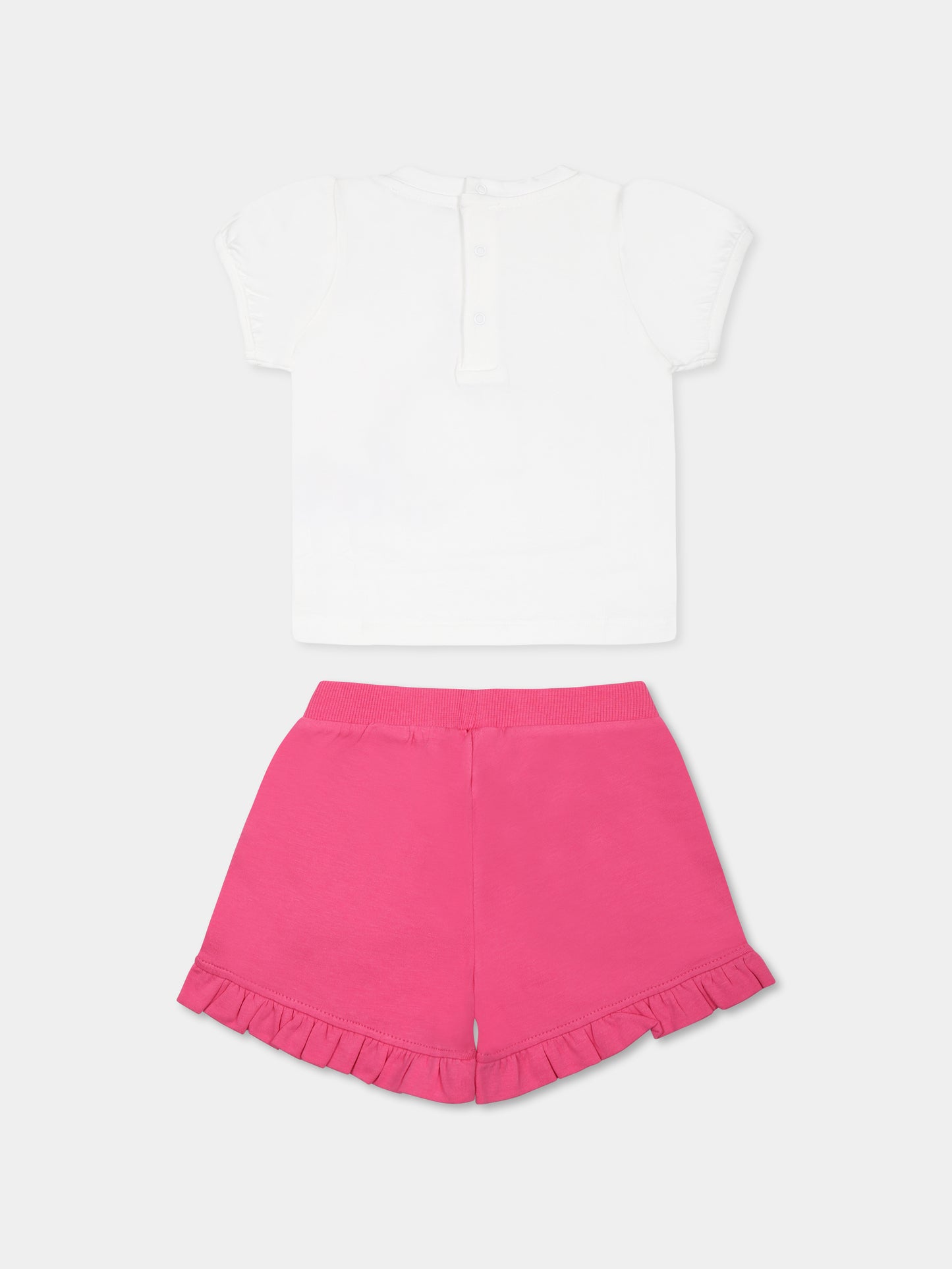 Completo multicolor per neonata con Teddy Bear