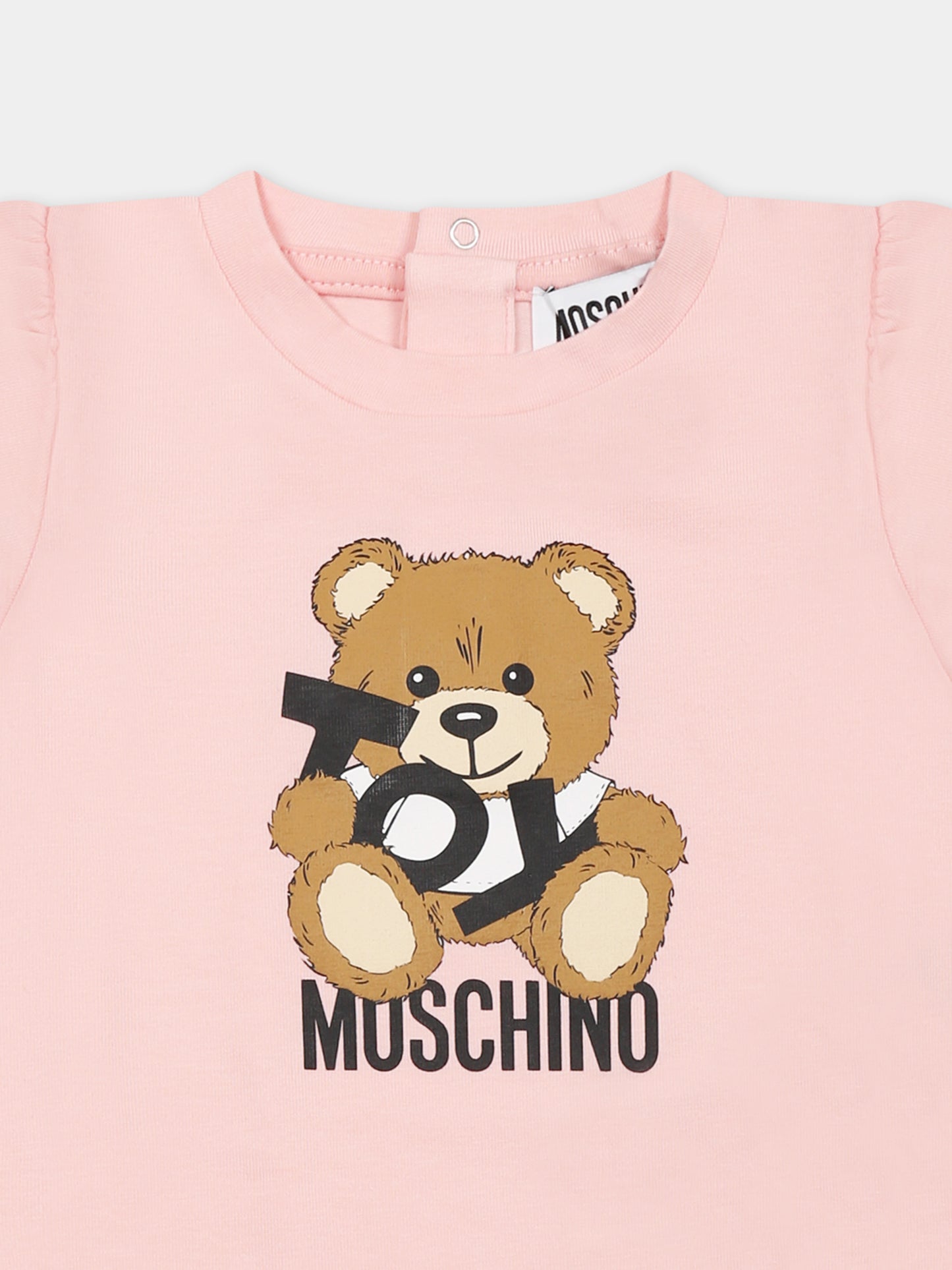 T-shirt rosa per neonata con Teddy Bear