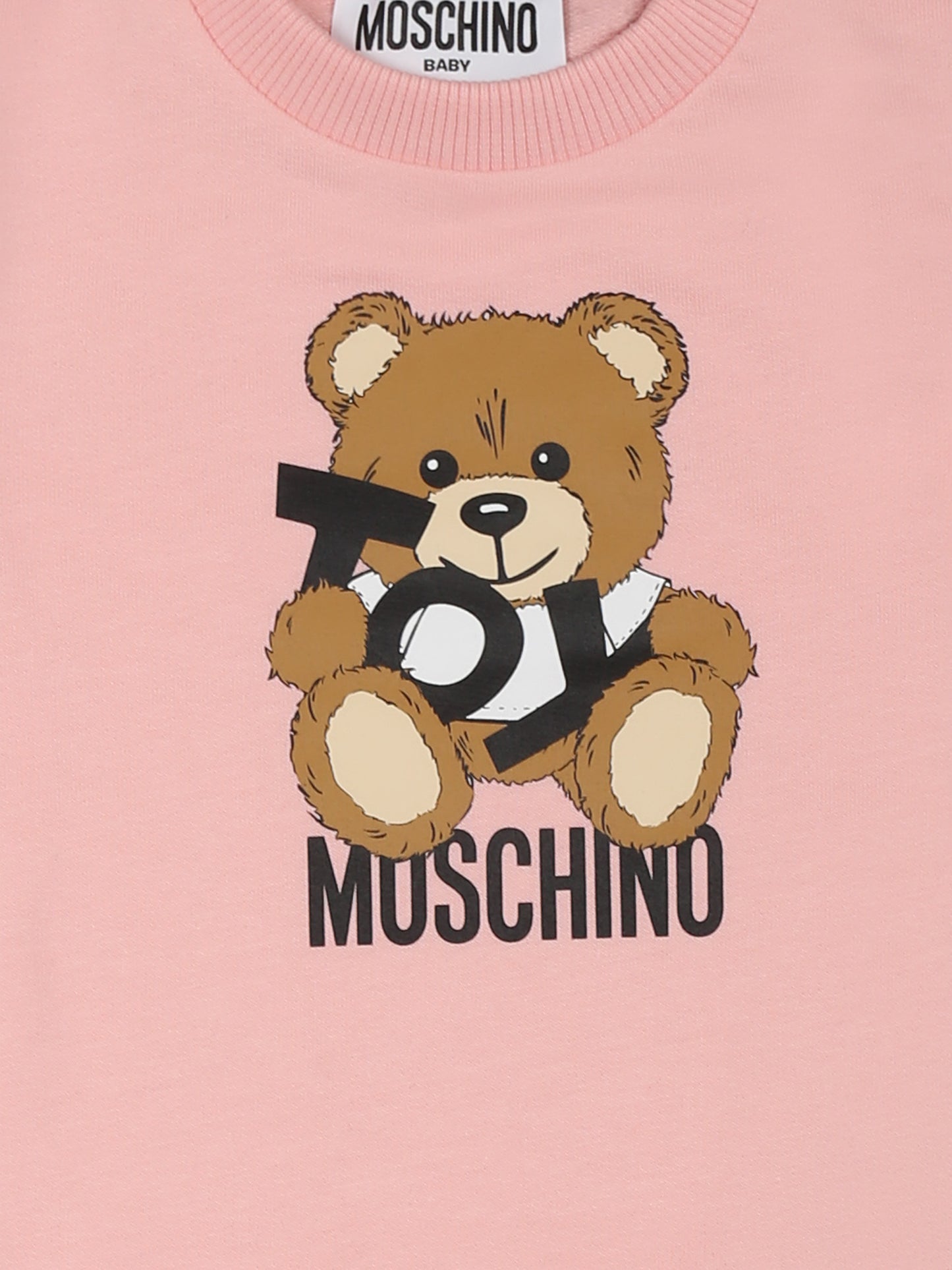 Vestito rosa per neonata con Teddy Bear,Moschino Kids,MDV0C9 LCA19 50209