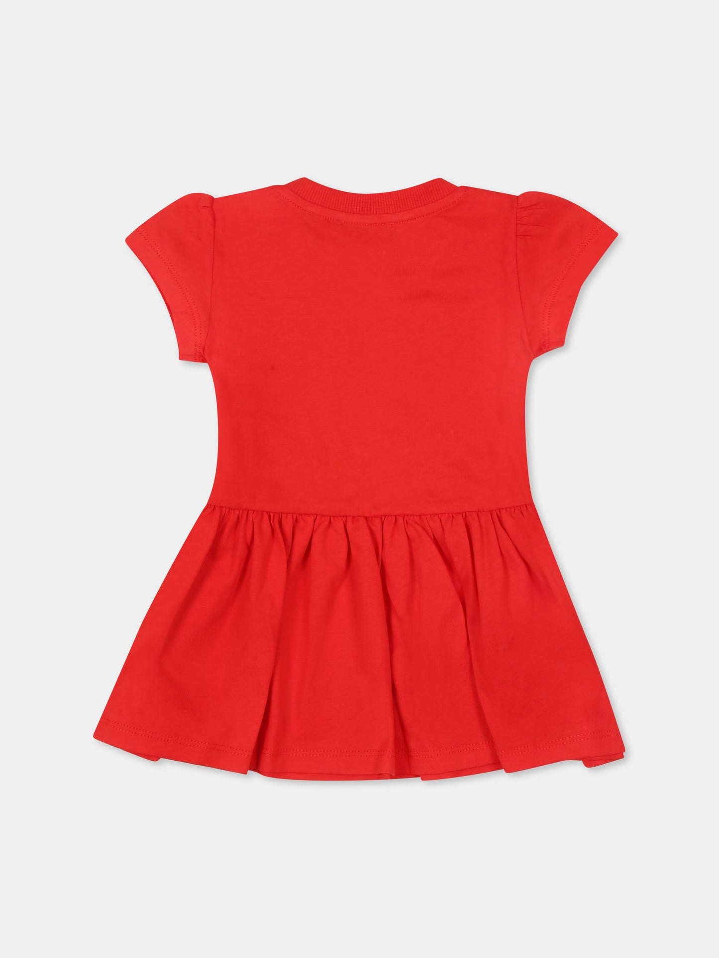 Vestito rosso per neonata con logo