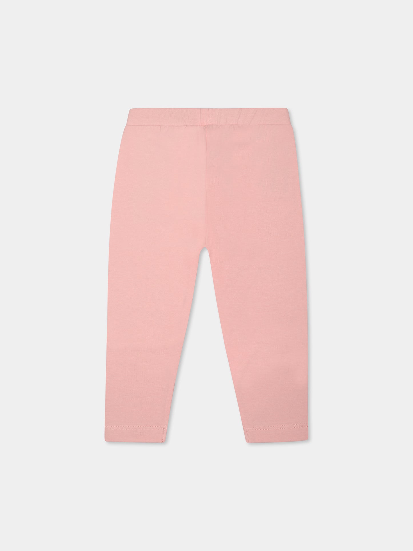 Leggings rosa per neonata con Teddy Bear