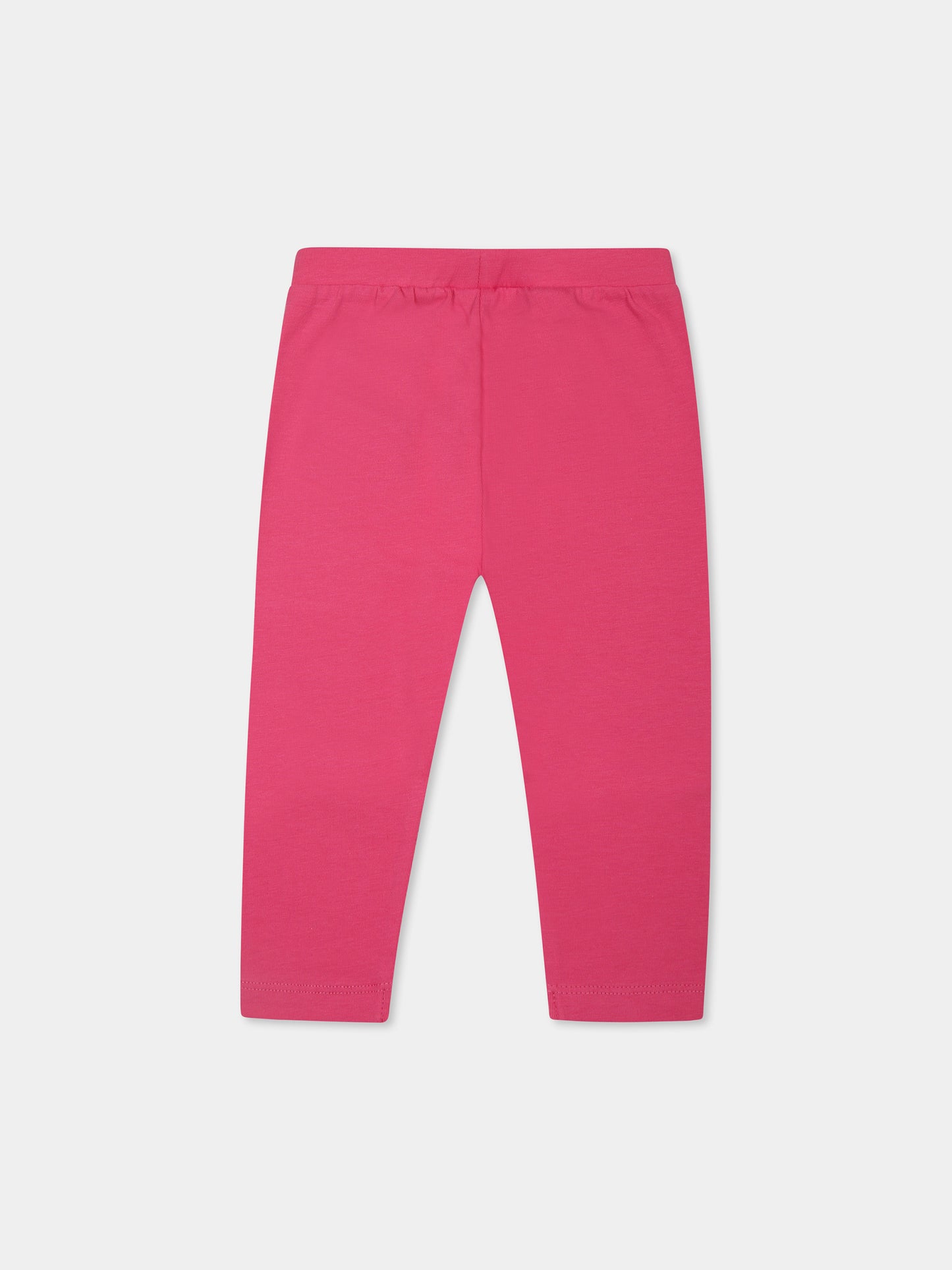 Leggings fucsia per neonata con Teddy Bear