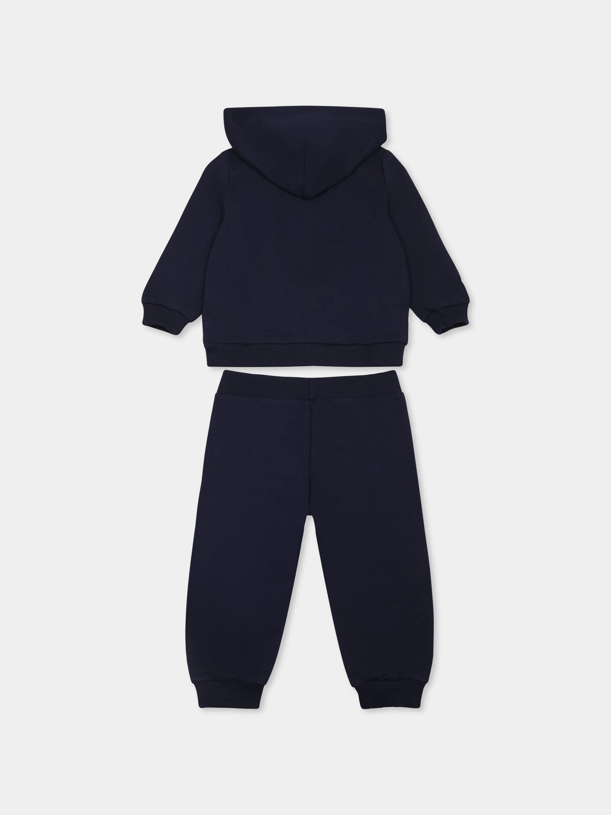 Completo blu per neonato con Teddy Bear,Moschino Kids,MMK04R LCA19 40016