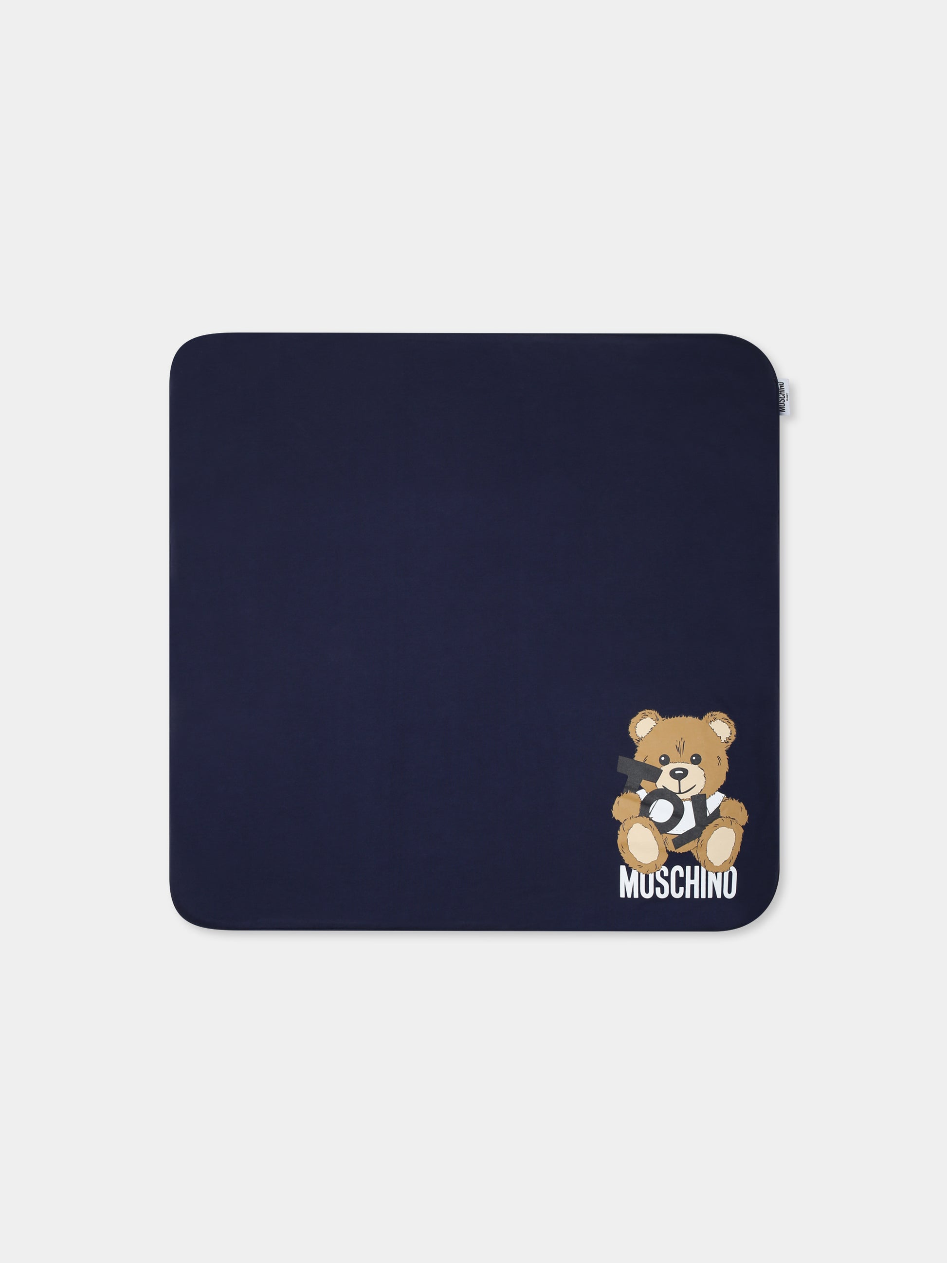 Coperta blu per neonati con Teddy Bear,Moschino Kids,MNB00F LCA19 40016