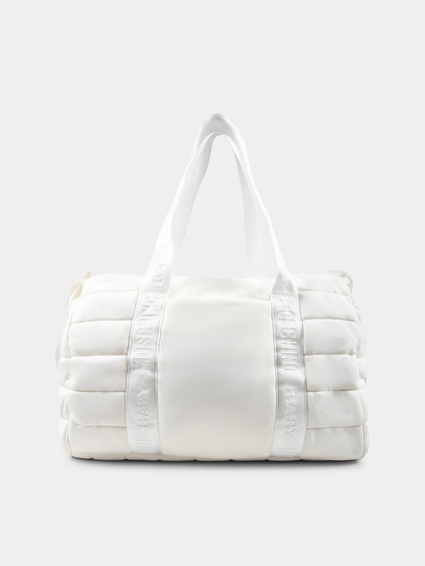 Borsa mamma avorio per neonati con Teddy Bear e arcobaleno,Moschino Kids,MPX03P LCA26 10063