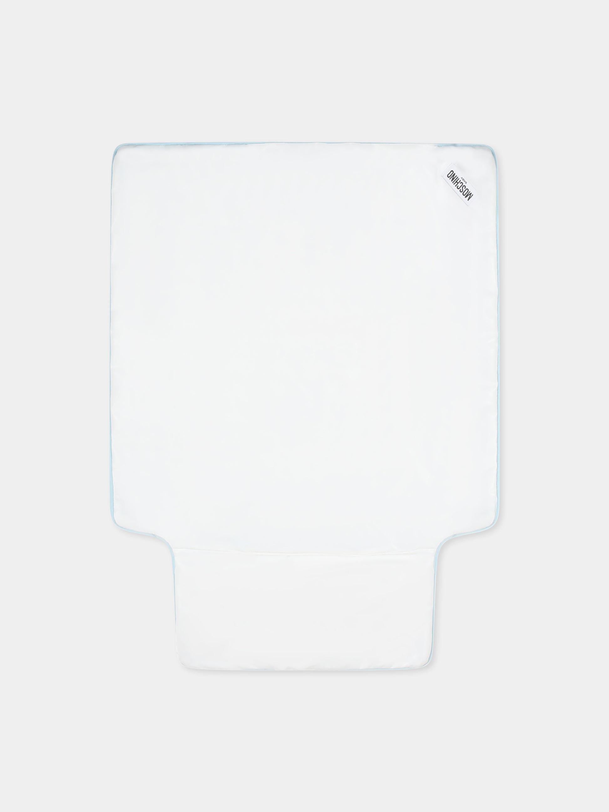 Borsa mamma celeste per neonato con Teddy Bear e arcobaleno,Moschino Kids,MPX03P LCA26 40304