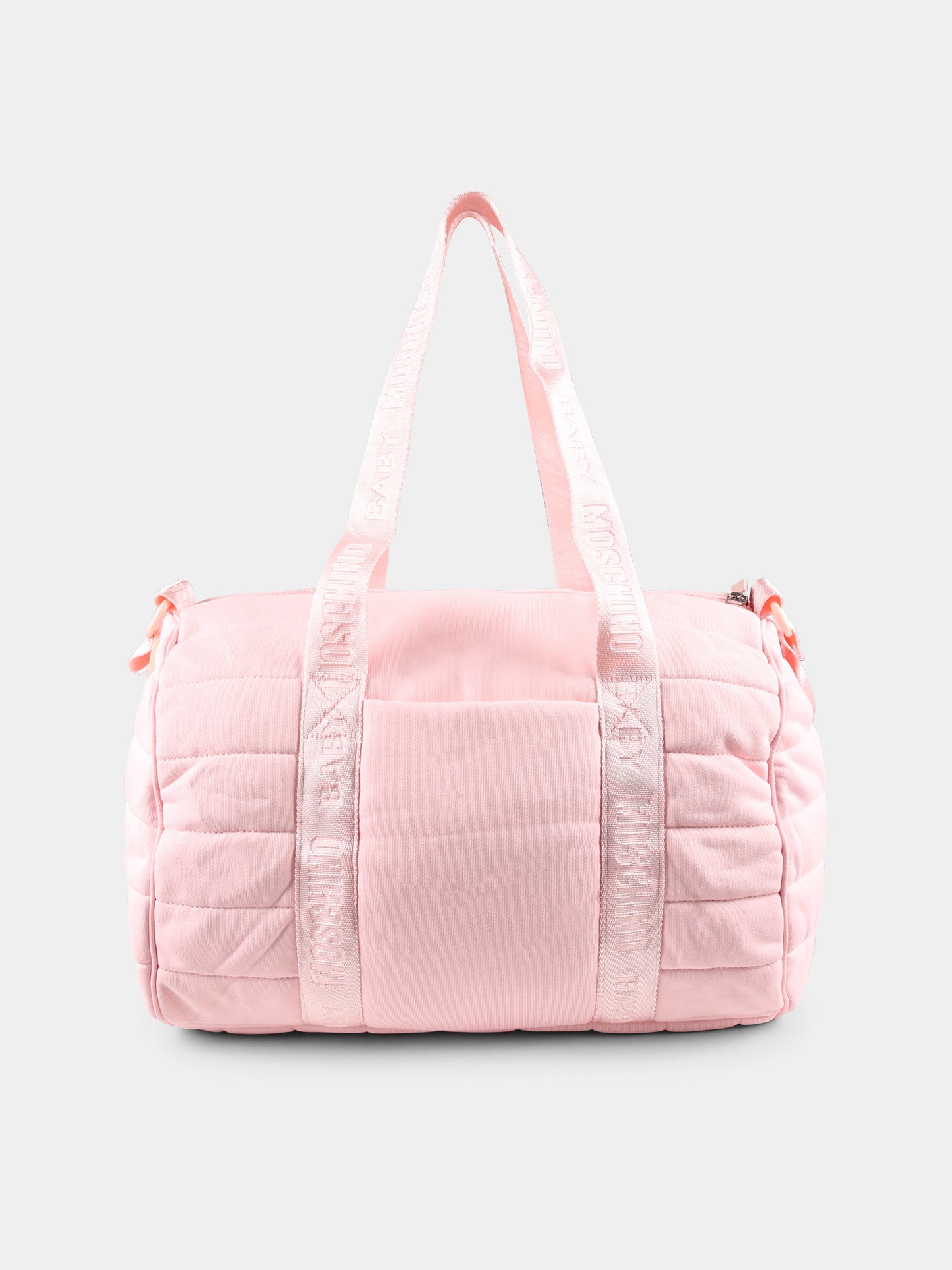 Borsa mamma rosa per neonata con Teddy Bear e arcobaleno,Moschino Kids,MPX03P LCA26 50209