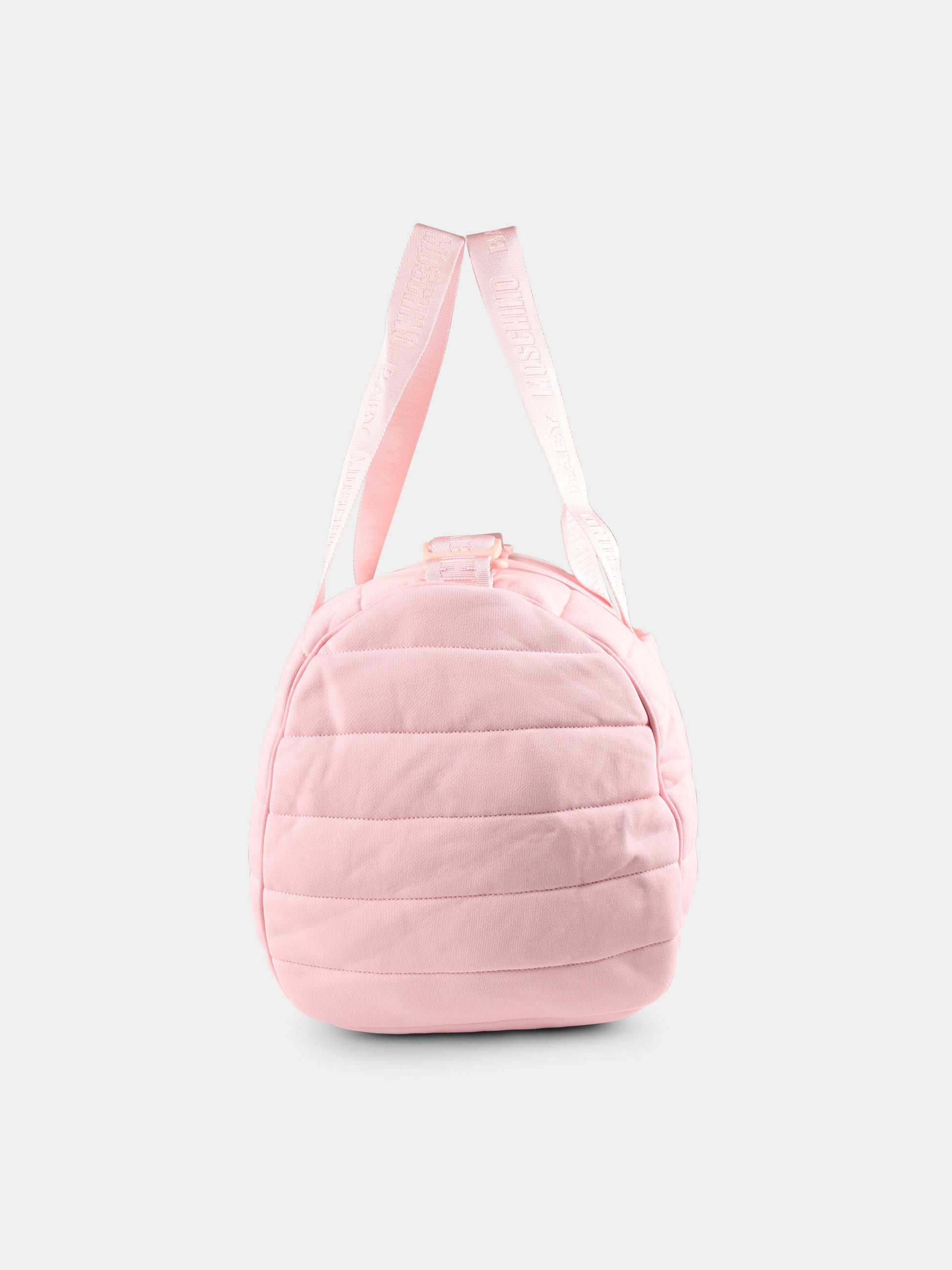 Borsa mamma rosa per neonata con Teddy Bear e arcobaleno,Moschino Kids,MPX03P LCA26 50209