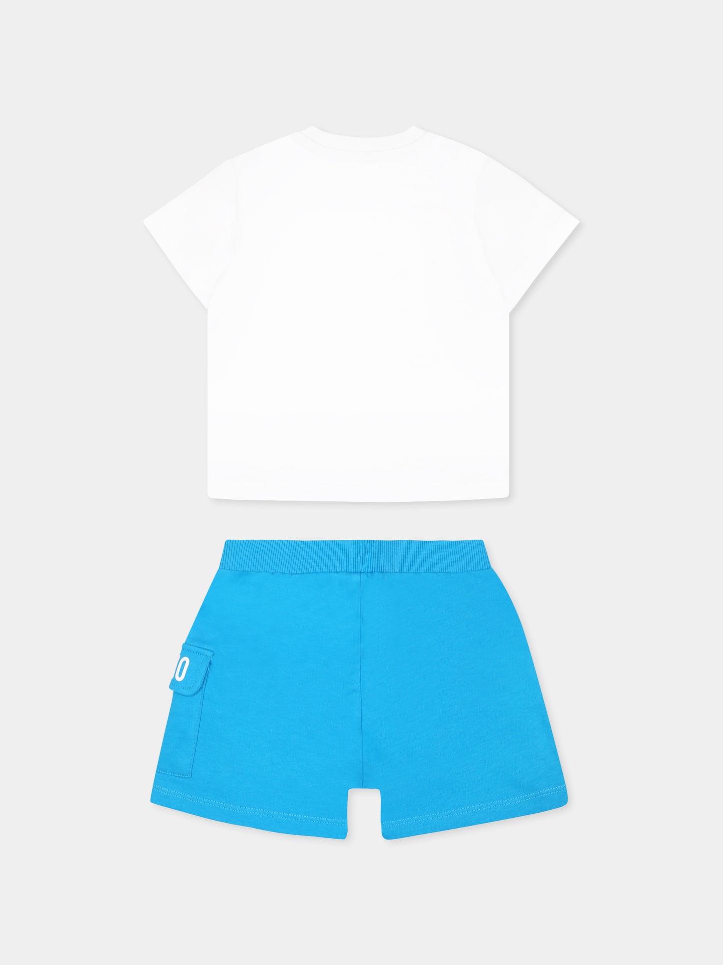 Completo multicolor per neonato con Teddy Bear e tavola da windsurf