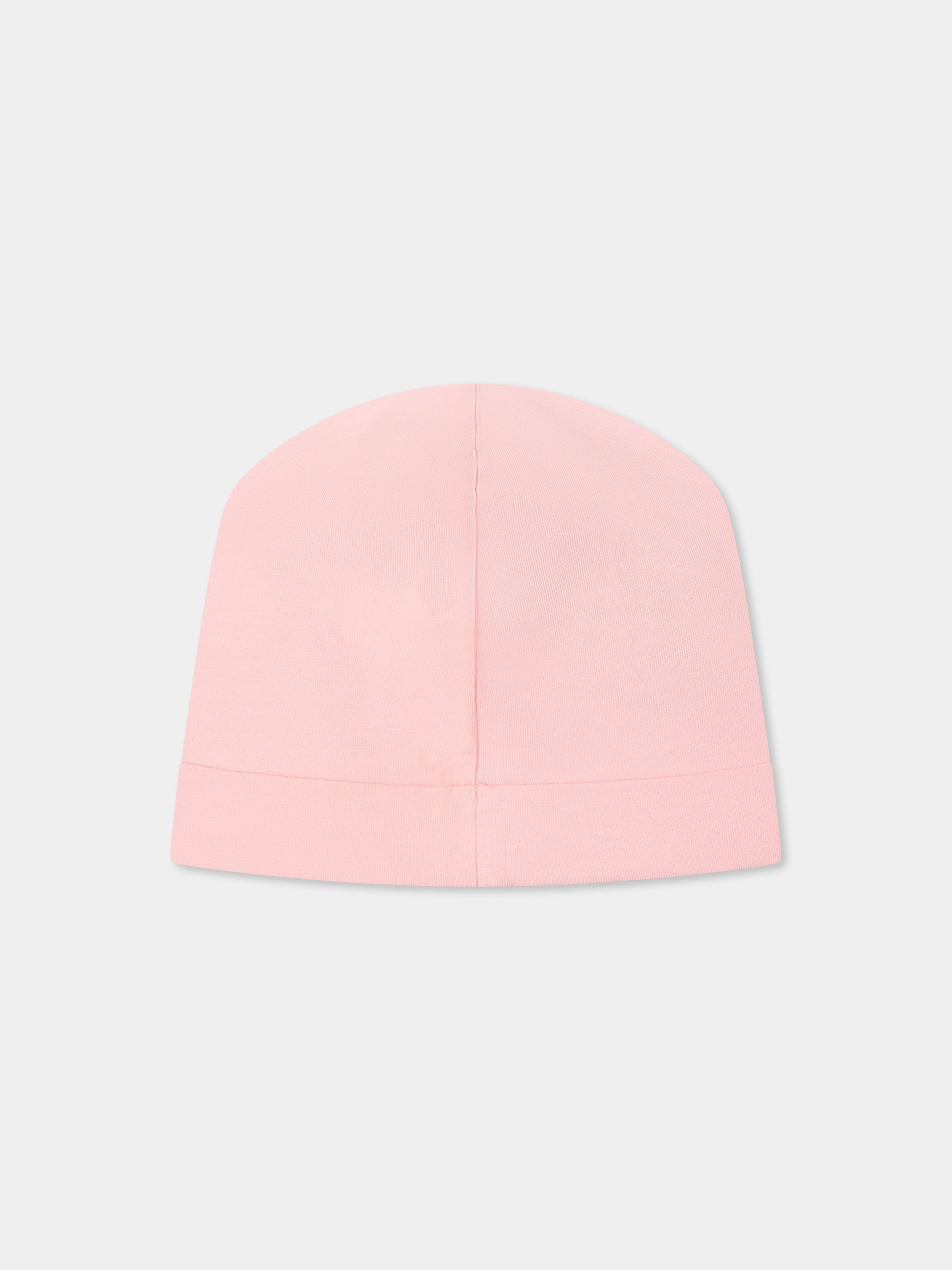 Berretto rosa per neonata con Teddy Bear e logo,Moschino Kids,MUX05A LBA00 50209