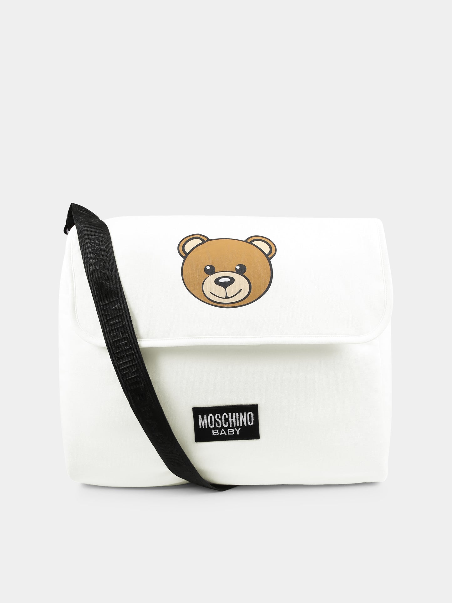 Borsa mamma avorio per neonati con Teddy Bear