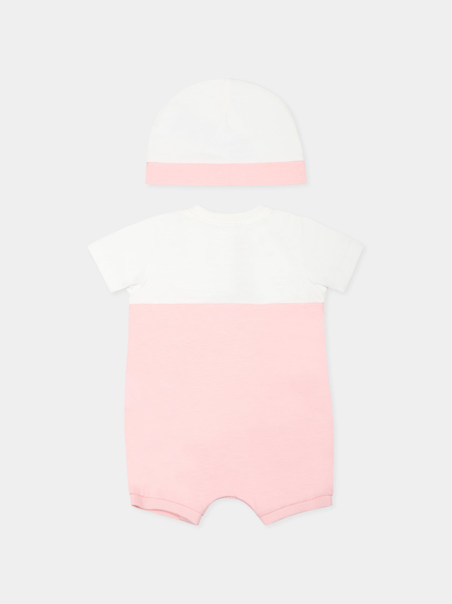 Set pagliaccetto rosa per neonata con Teddy Bear,Moschino Kids,MUY07E LAA27 50209