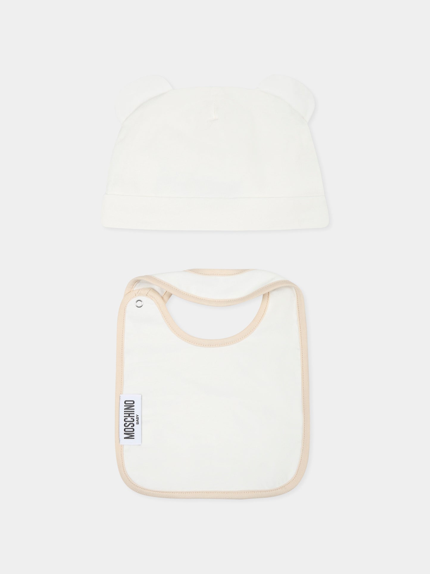Set avorio per neonati con Teddy Bear beige,Moschino Kids,MUY07M LAA23 10063