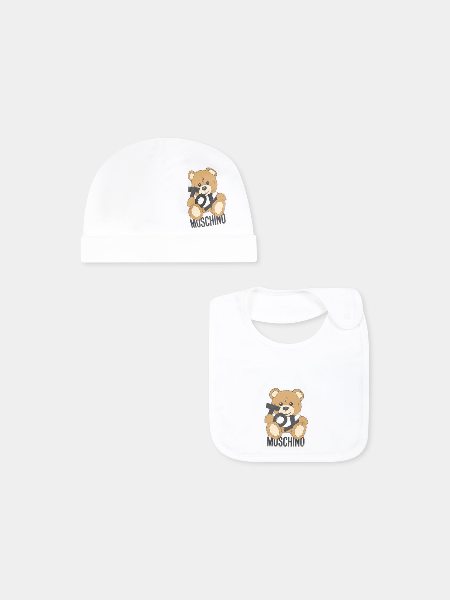 Set accessori bianco per neonati con Teddy Bear