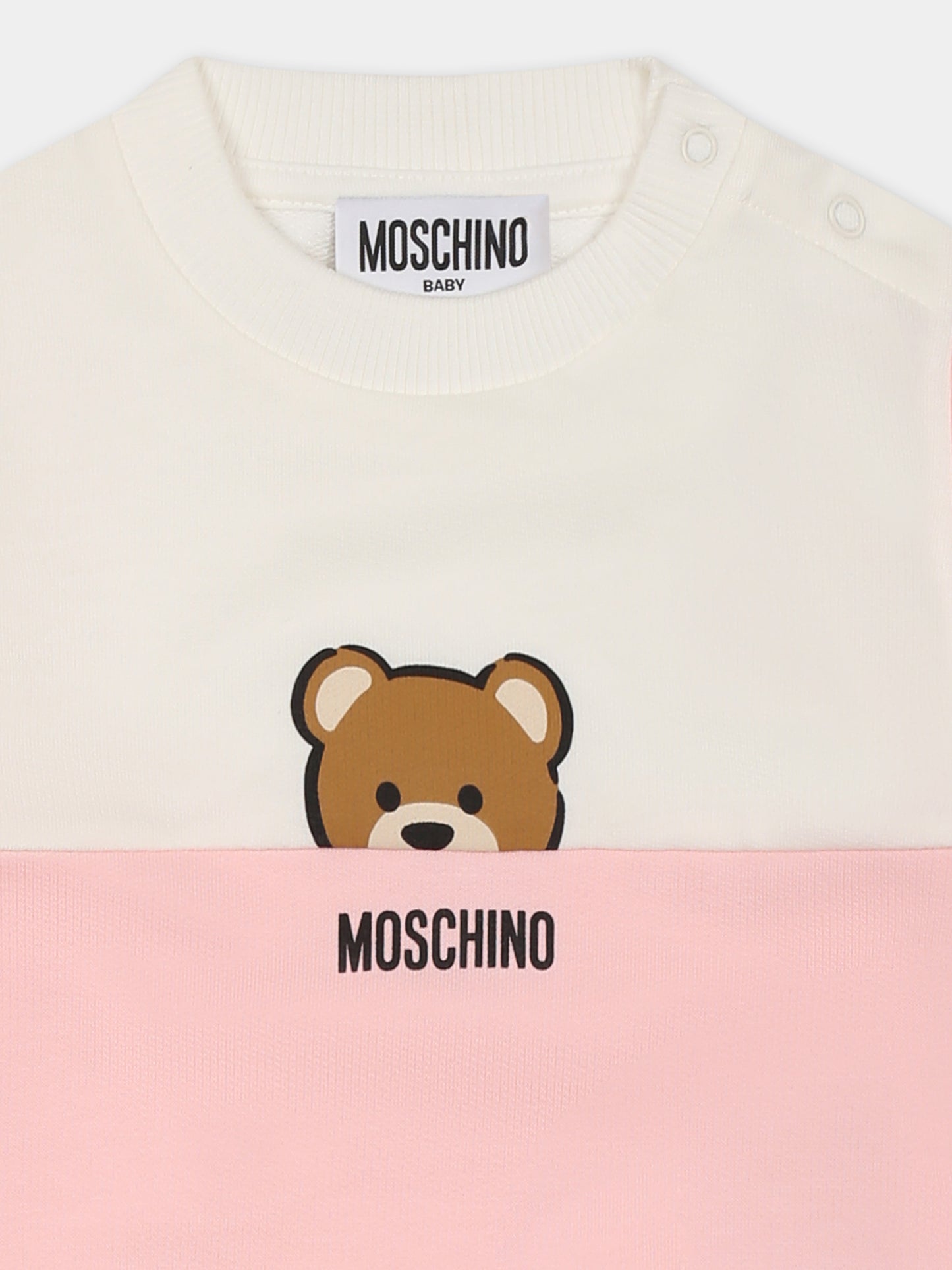 Felpa rosa per neonata con Teddy Bear