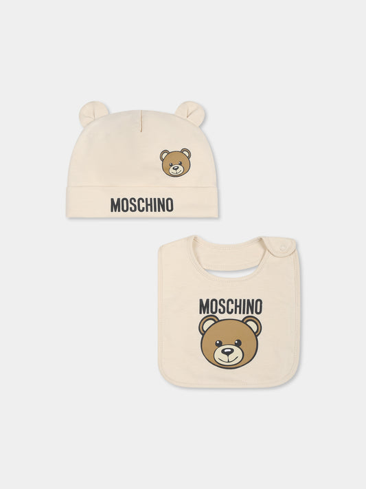 Set accessori beige per neonati con Teddy Bear