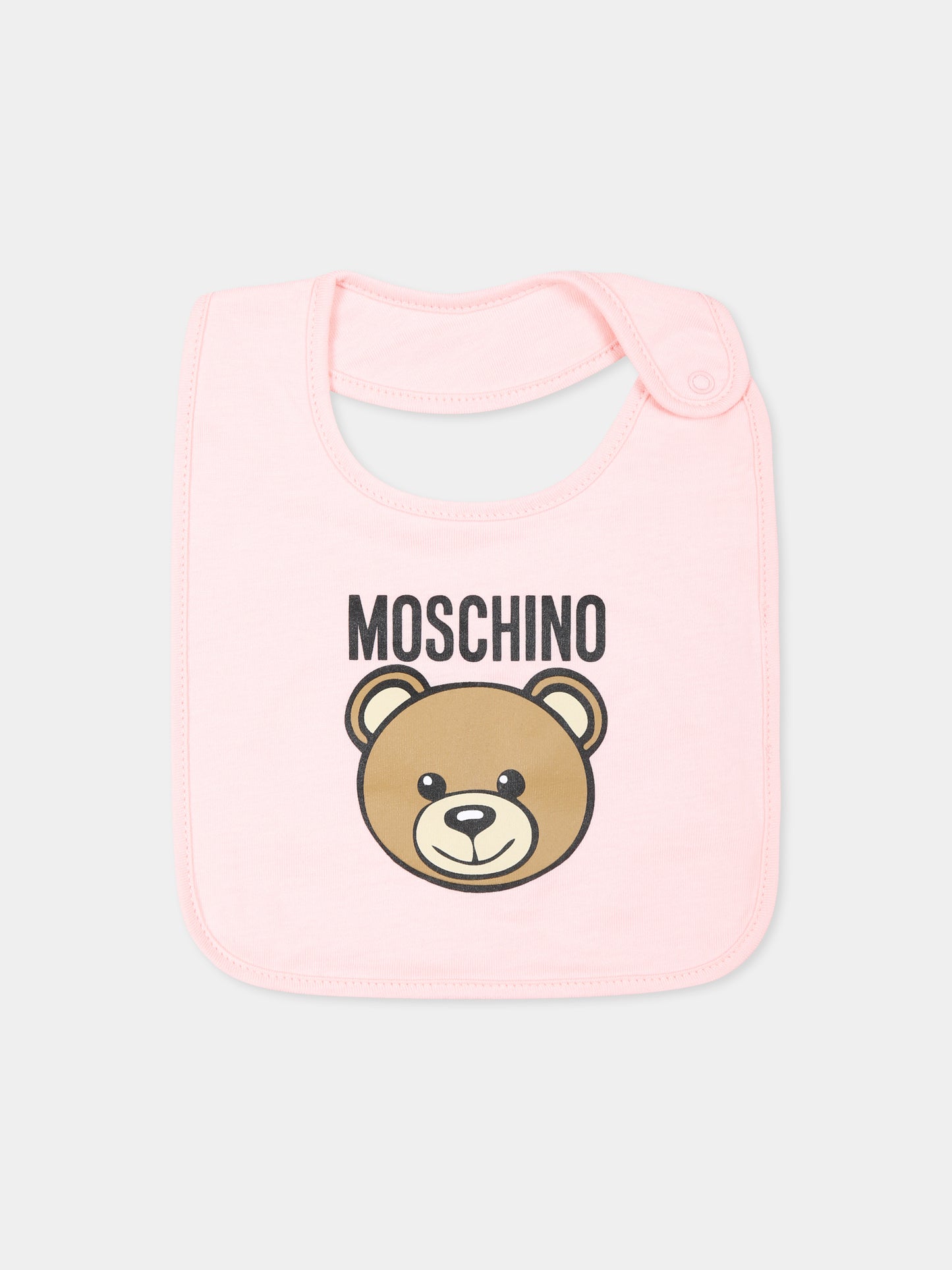 Set accessori rosa per neonata con Teddy Bear,Moschino Kids,MUY084 LCA19 50209